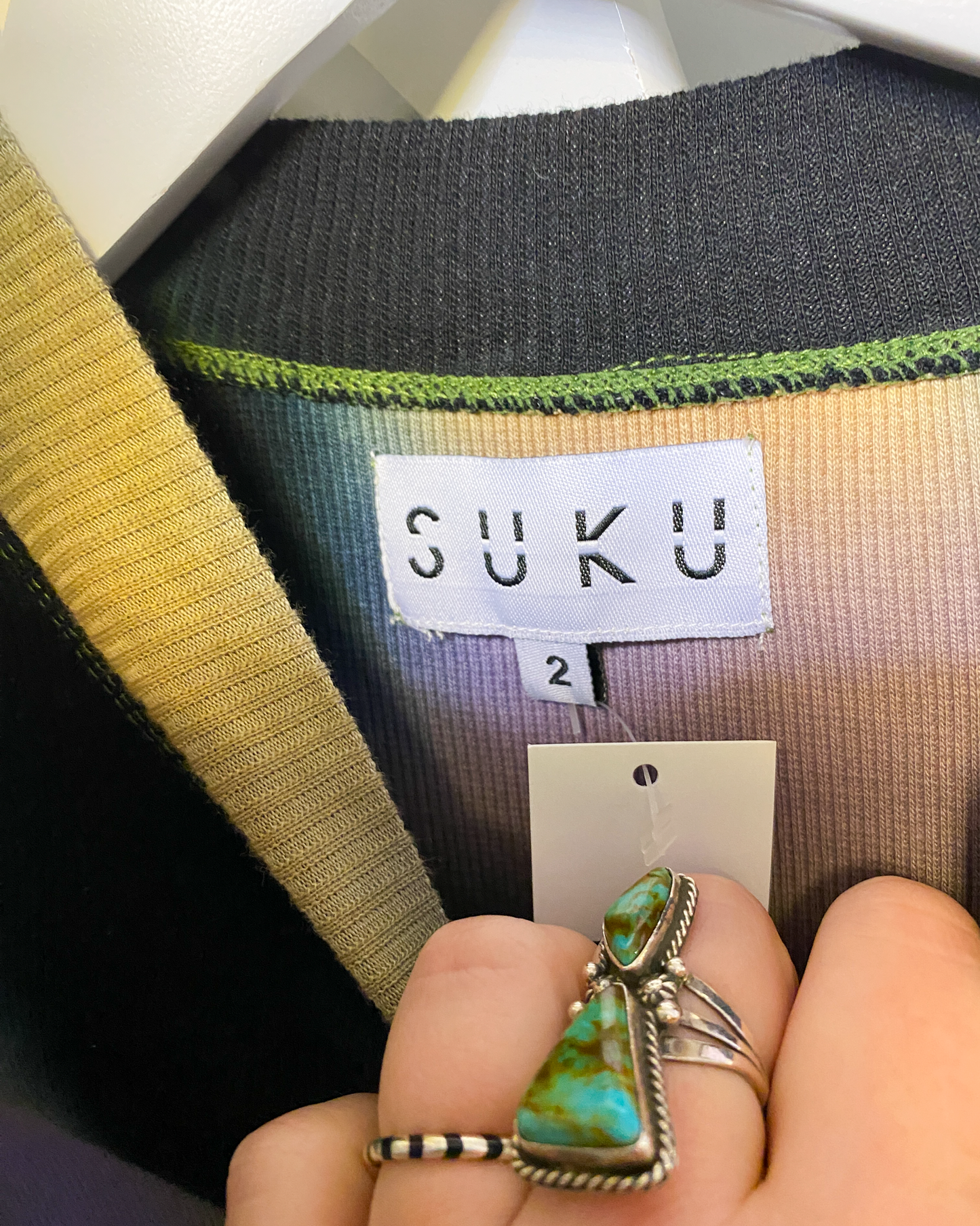 Size M | SUKU Ribbed Jersey Midi Dress