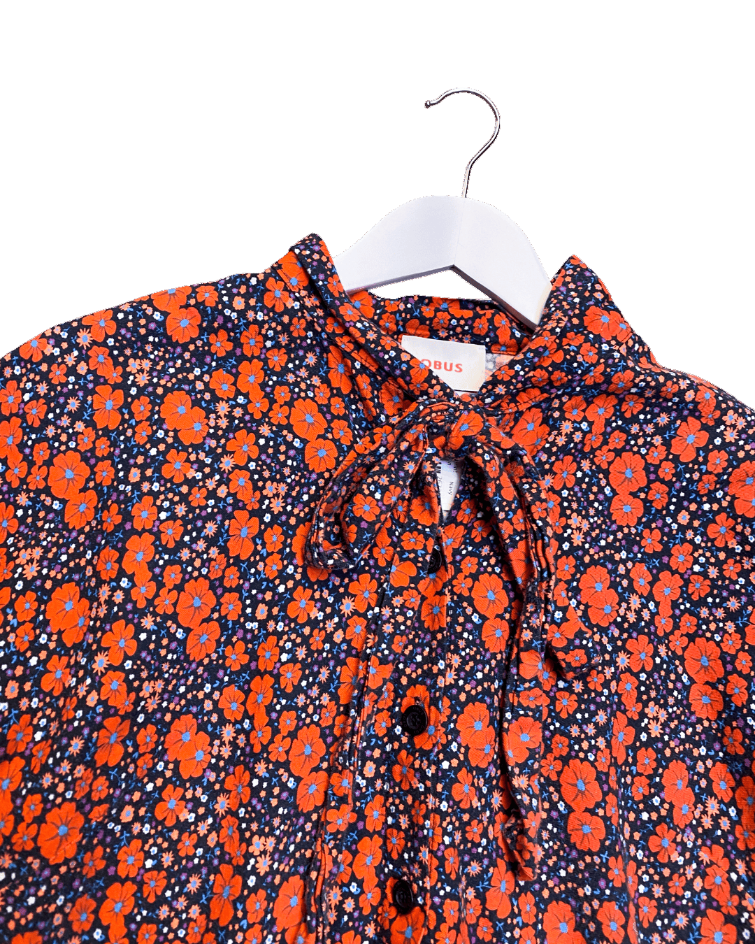 Size 14 | Obus Cotton Pussybow Poppy Top