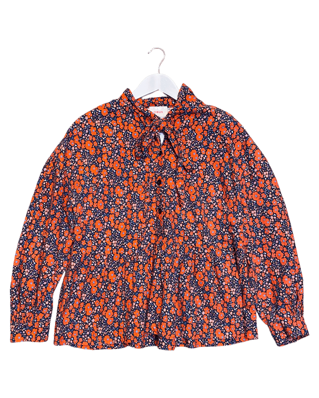 Size 14 | Obus Cotton Pussybow Poppy Top