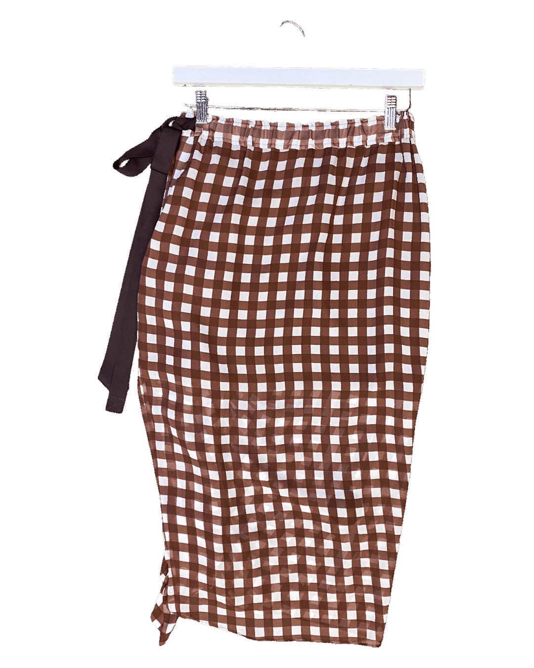 Size S | Lee Matthews Frilly Check Silk Skirt