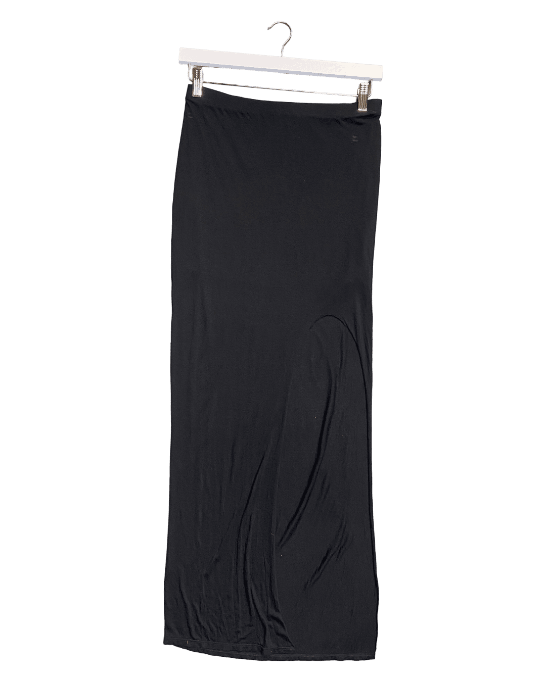 Size S | Helmut Lang High Slit Jersey Maxi Skirt
