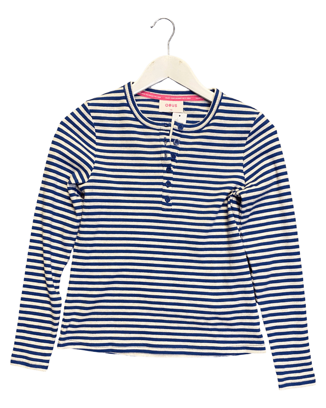 Size M | Obus Striped Henley Tee
