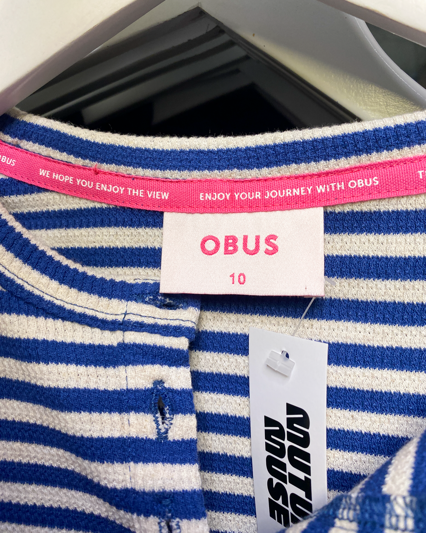 Size M | Obus Striped Henley Tee