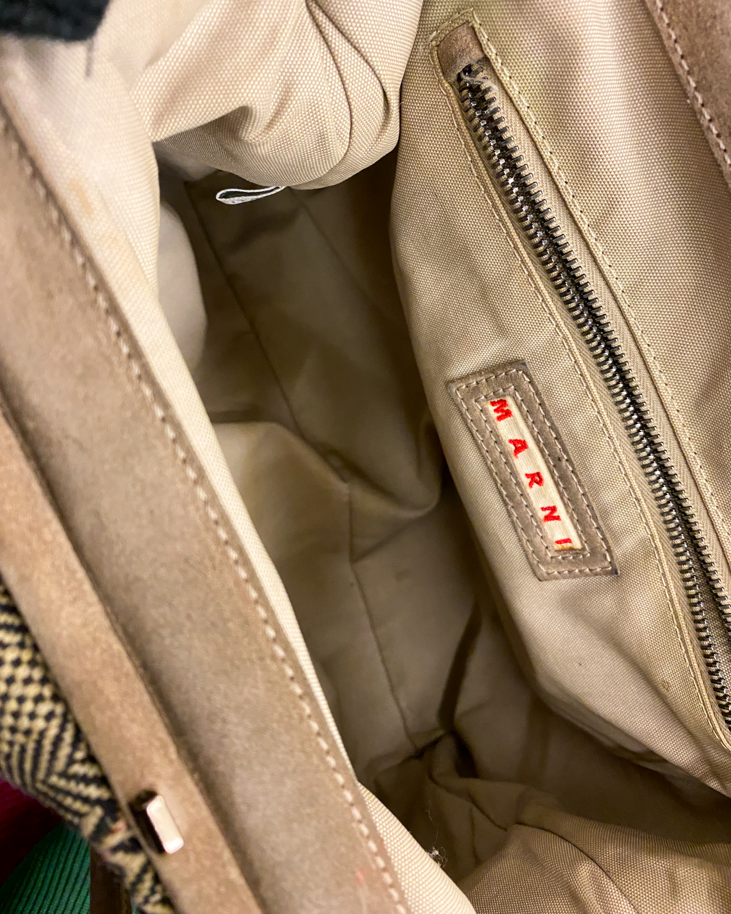 Marni Herringbone Tweed Hand Bag