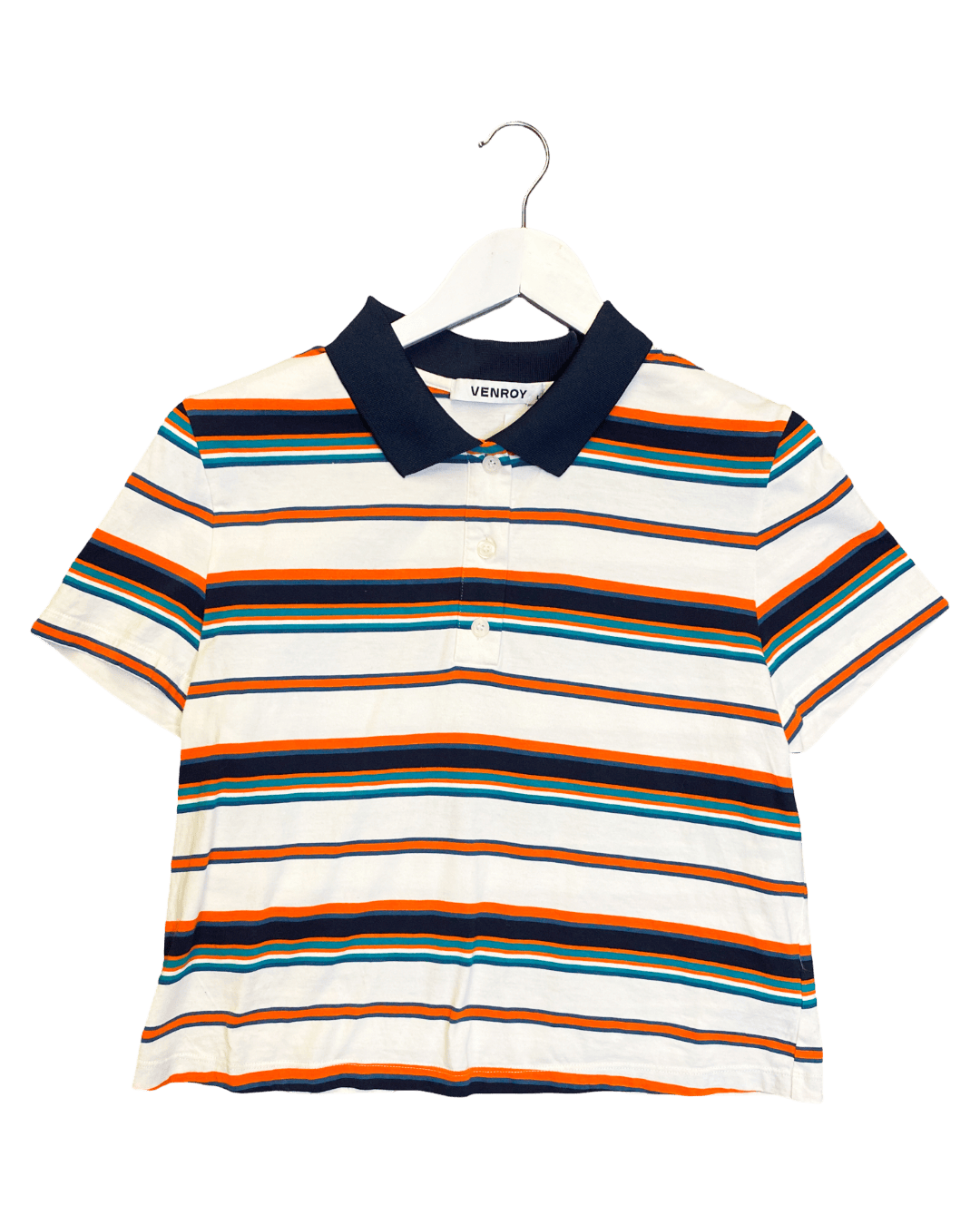 Size L | Venroy Striped Polo Top