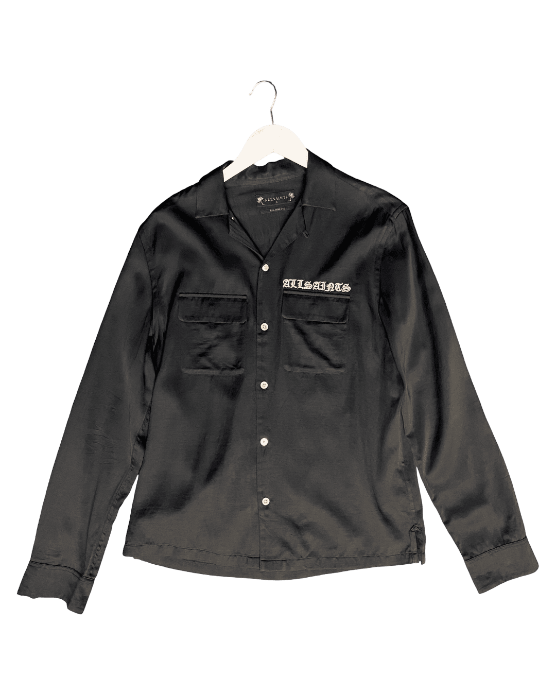 Size S | All Saints Troya Satin Shirt