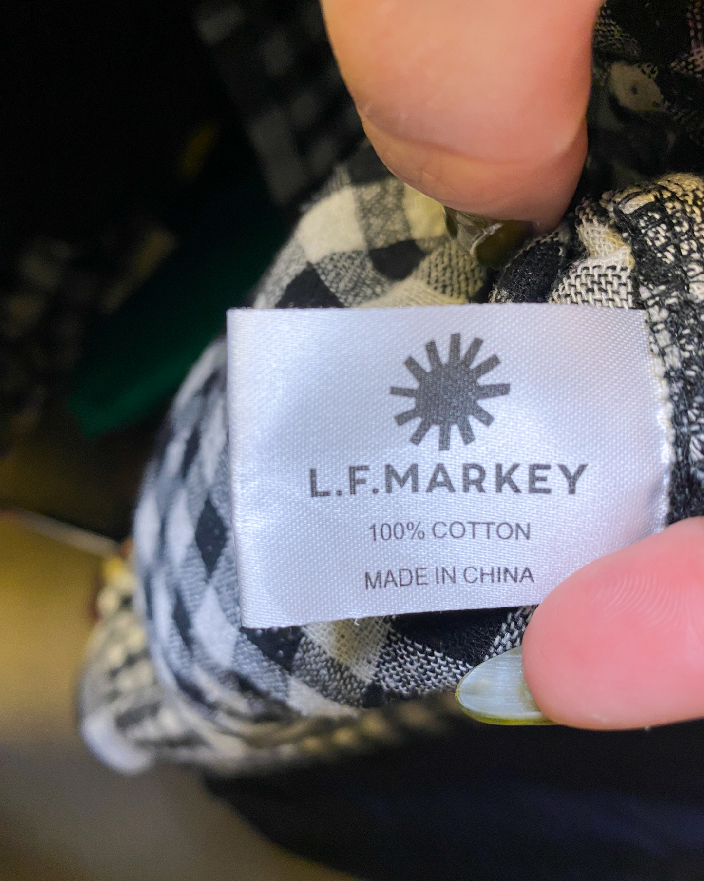 Size 6 | L.F.Markey Check Crop Top