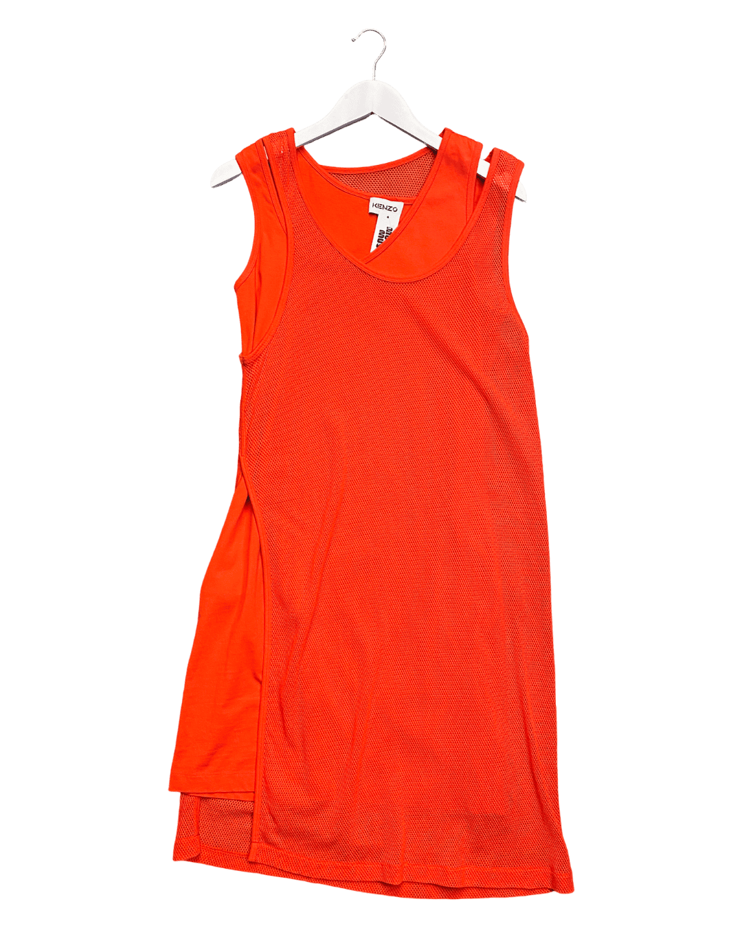 Size S | Kenzo Layered Cotton Mesh Dress