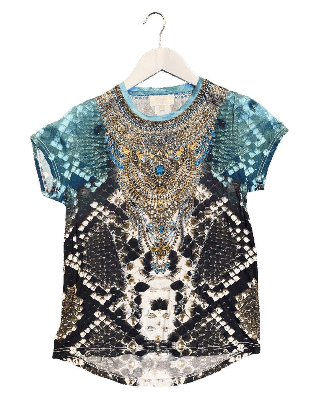 Size S | Camilla Jewelled Collar T-shirt
