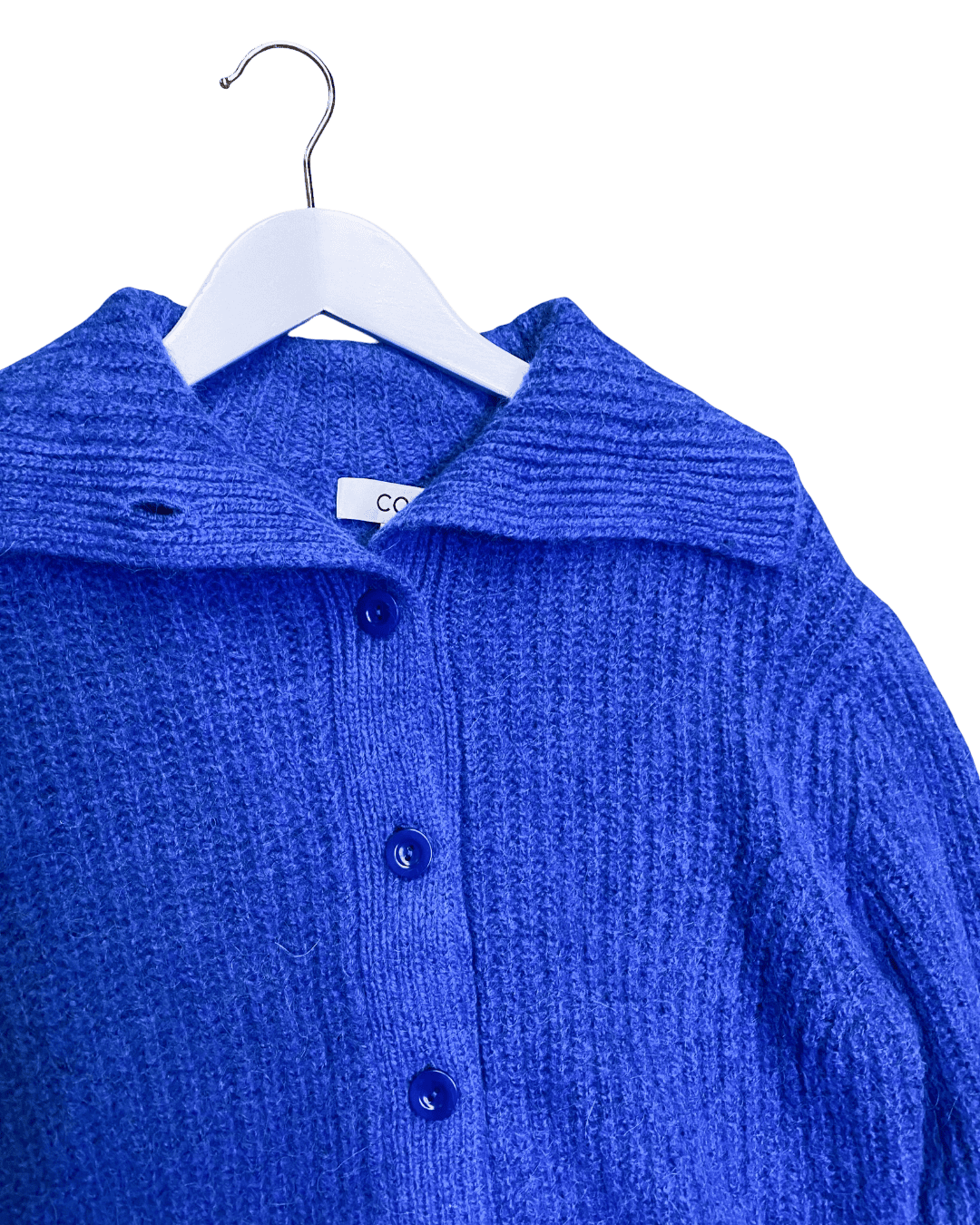 Size S | COS Fuzzy Collared Cardigan