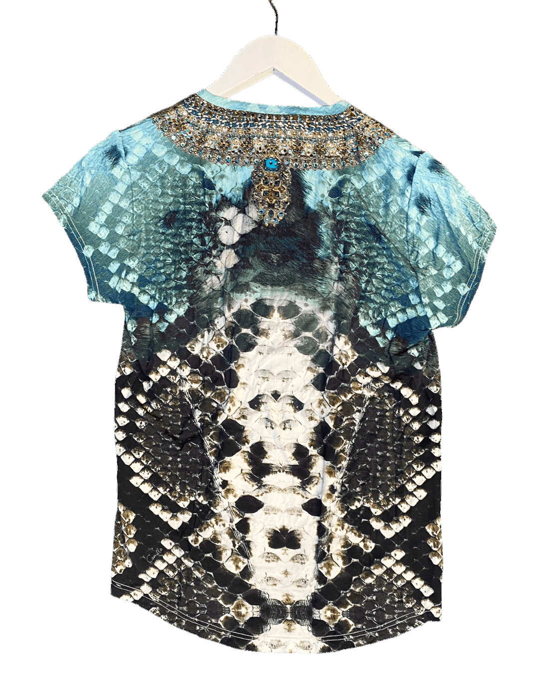 Size S | Camilla Jewelled Collar T-shirt