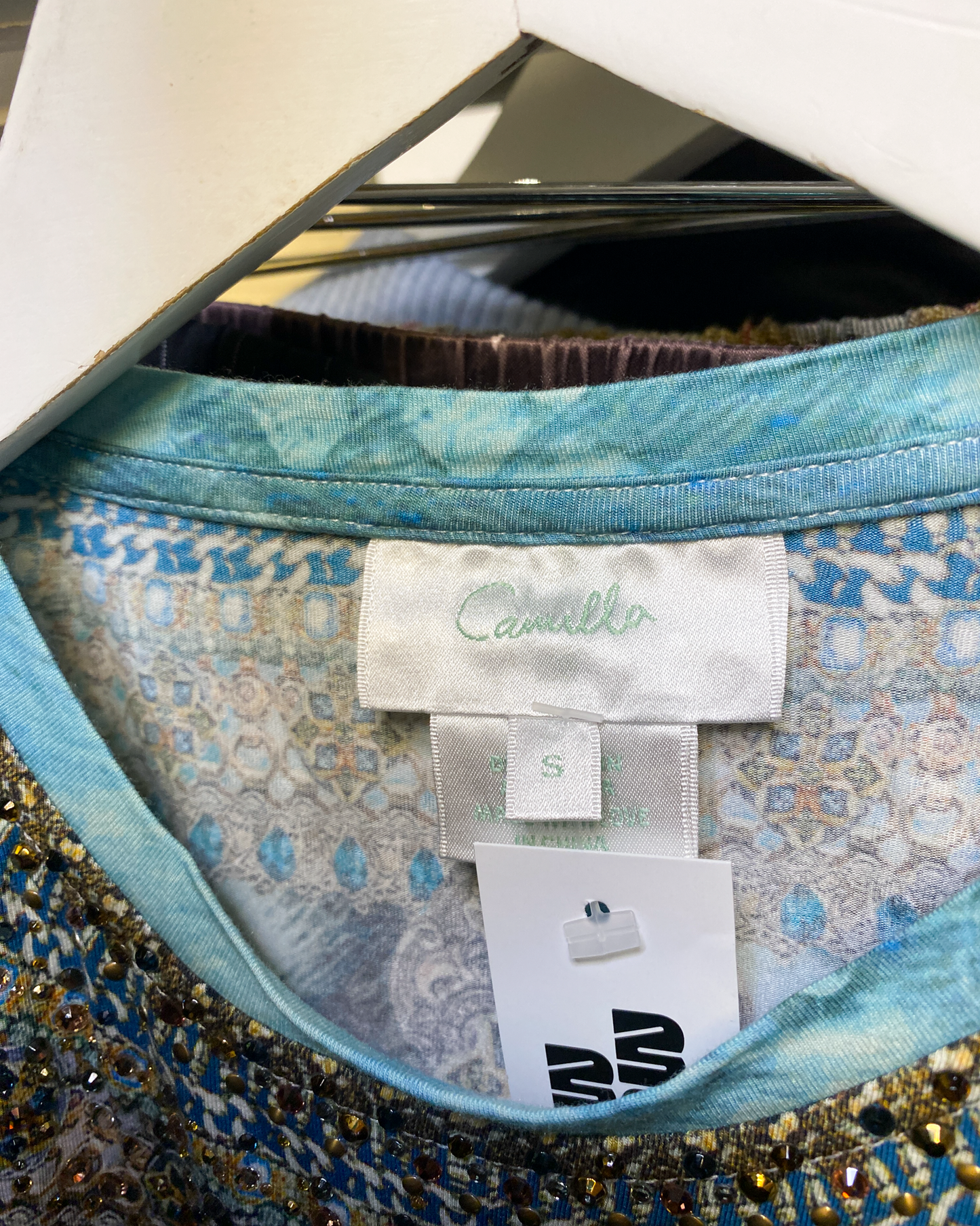 Size S | Camilla Jewelled Collar T-shirt