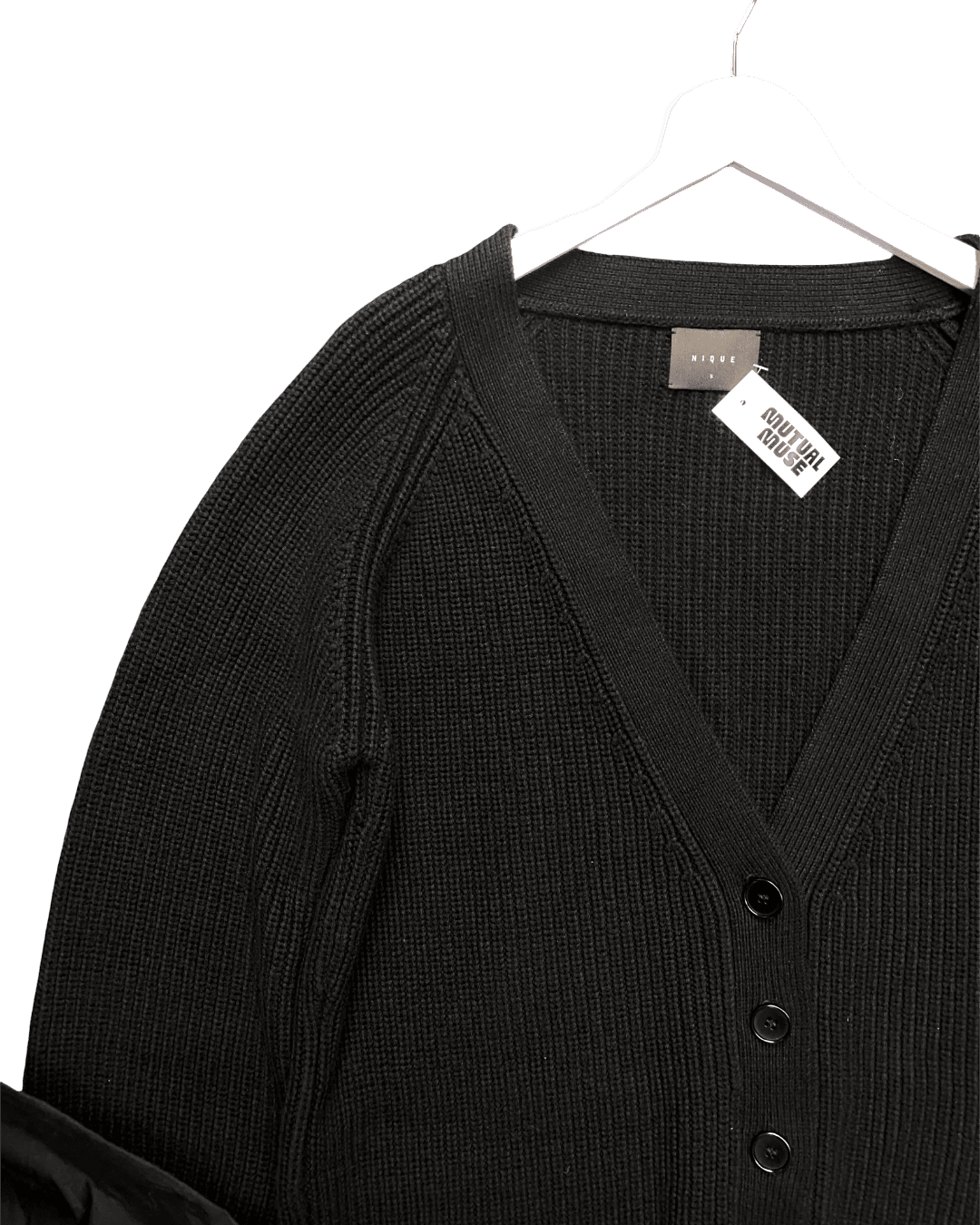 Size S | Nique Chunky Wool/Cotton Knit Cardigan