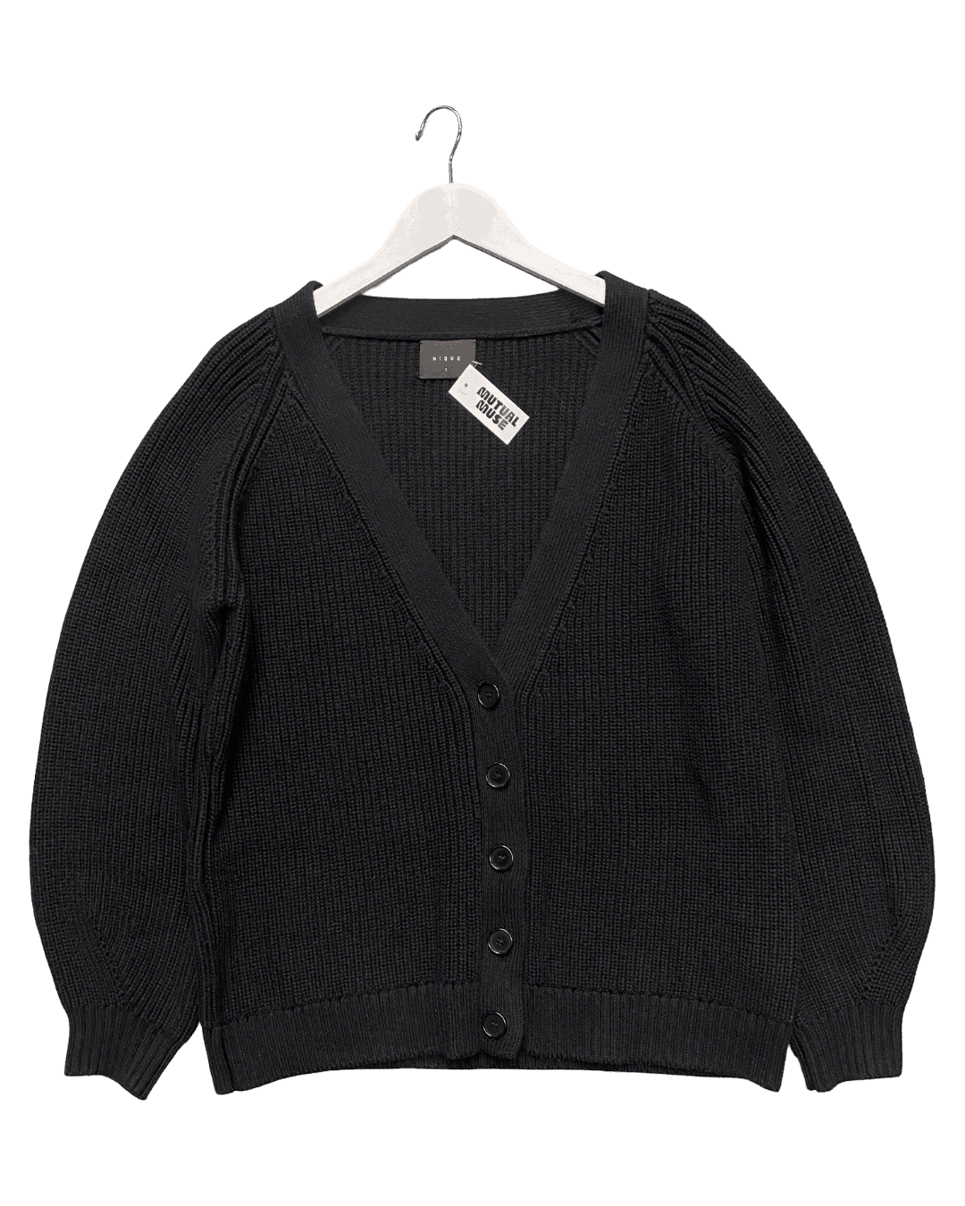 Size S | Nique Chunky Wool/Cotton Knit Cardigan