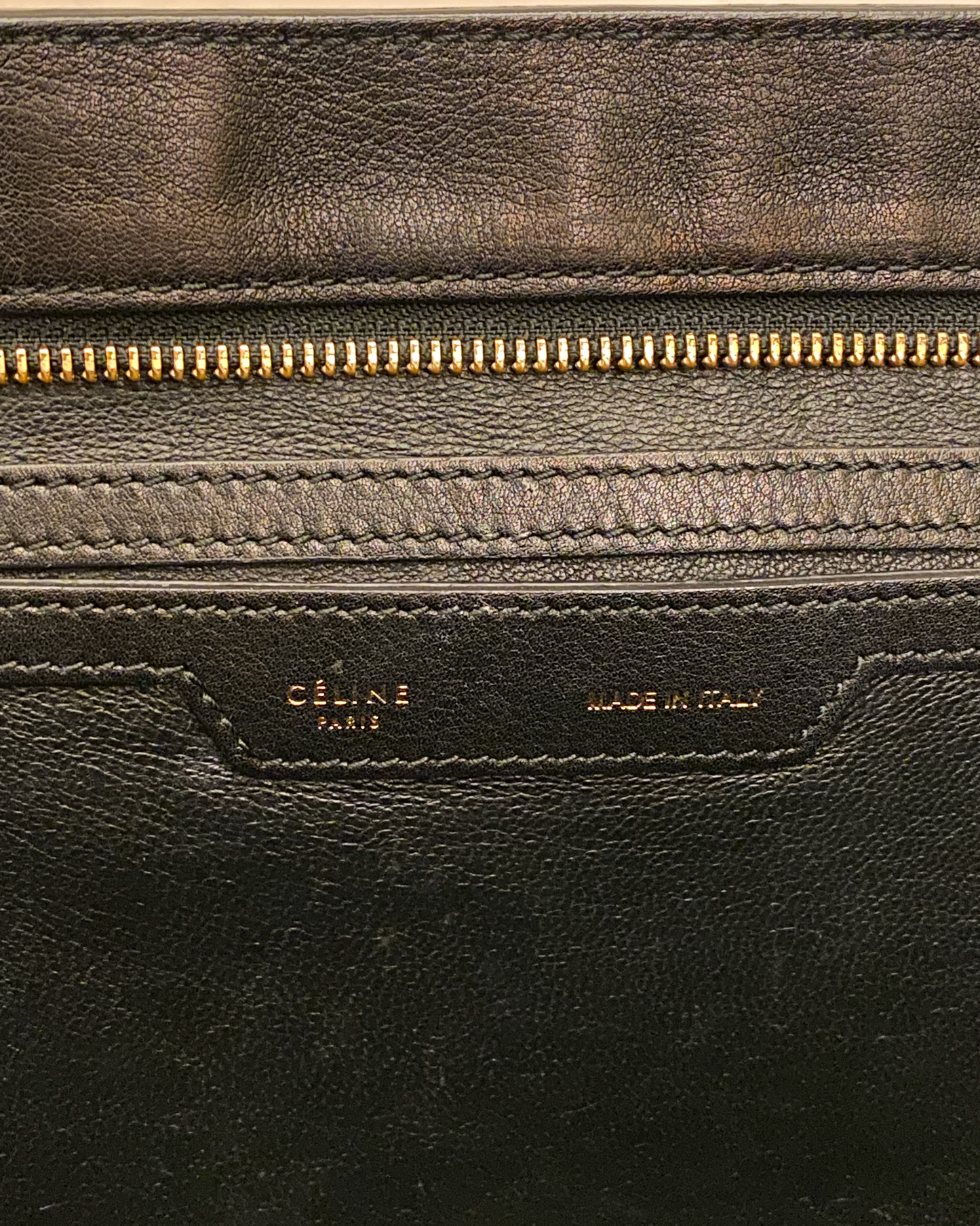 Céline Trapeze Shearling Leather Hand Bag