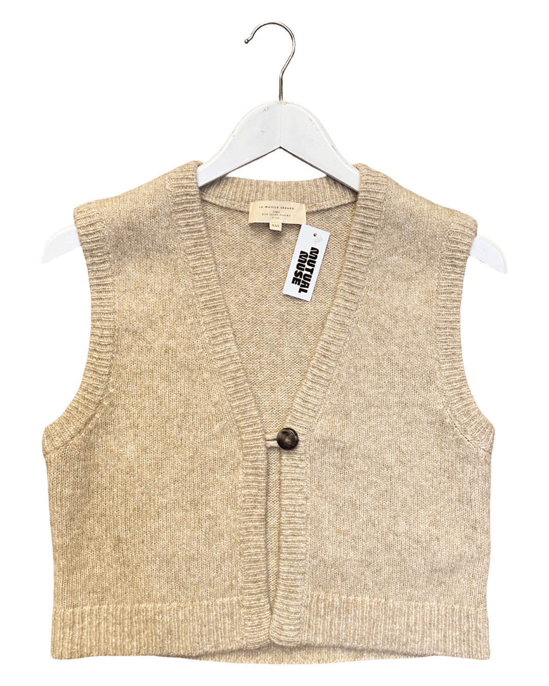 Size XXS | La Maille Sézane Marle Wool Vest