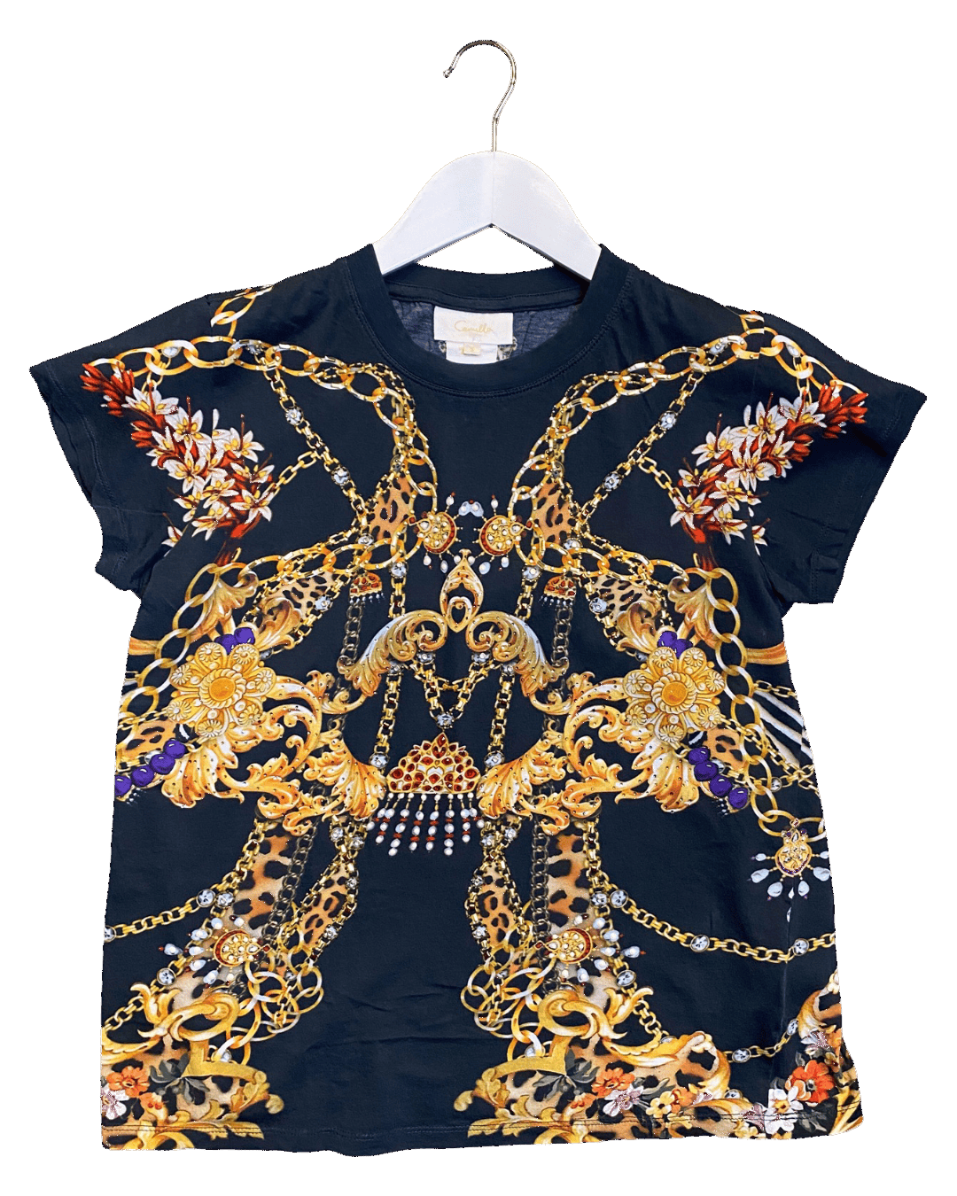 Size S | Camilla Baroque Jewelled T-shirt