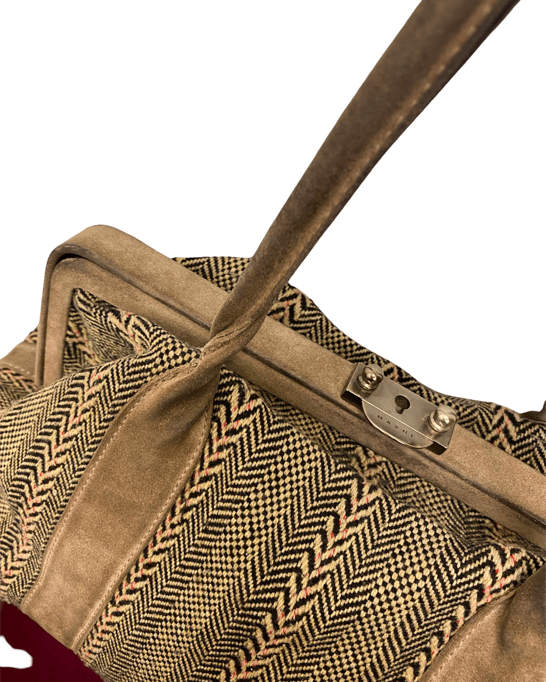 Marni Herringbone Tweed Hand Bag