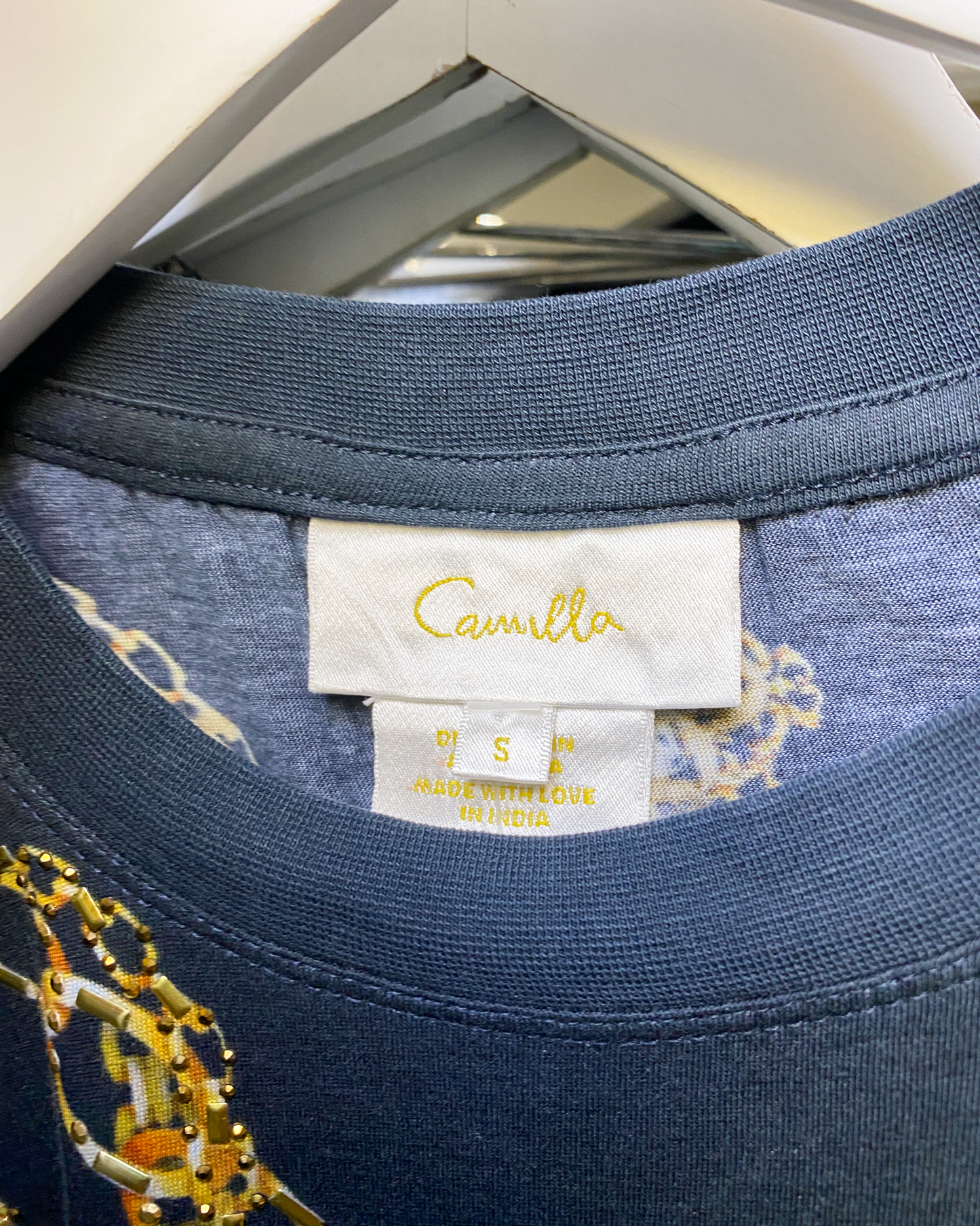 Size S | Camilla Baroque Jewelled T-shirt