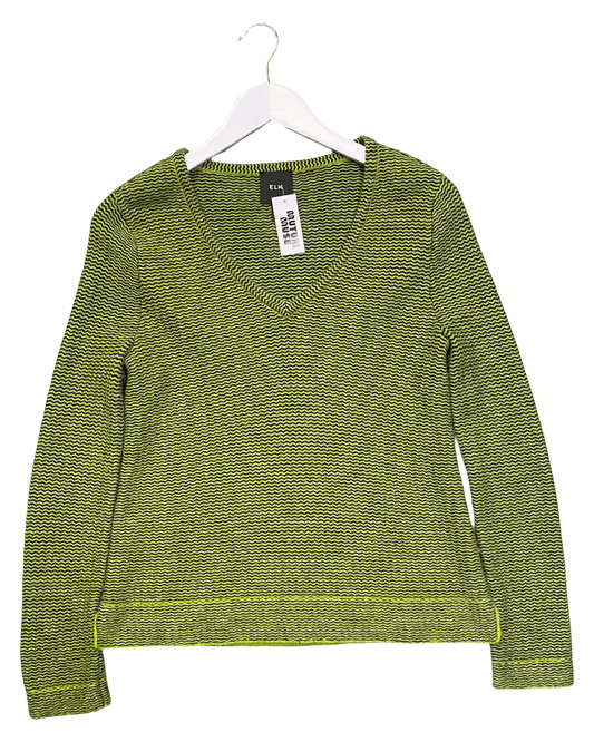 Size XS | Elk Wool Chevron Knit Top