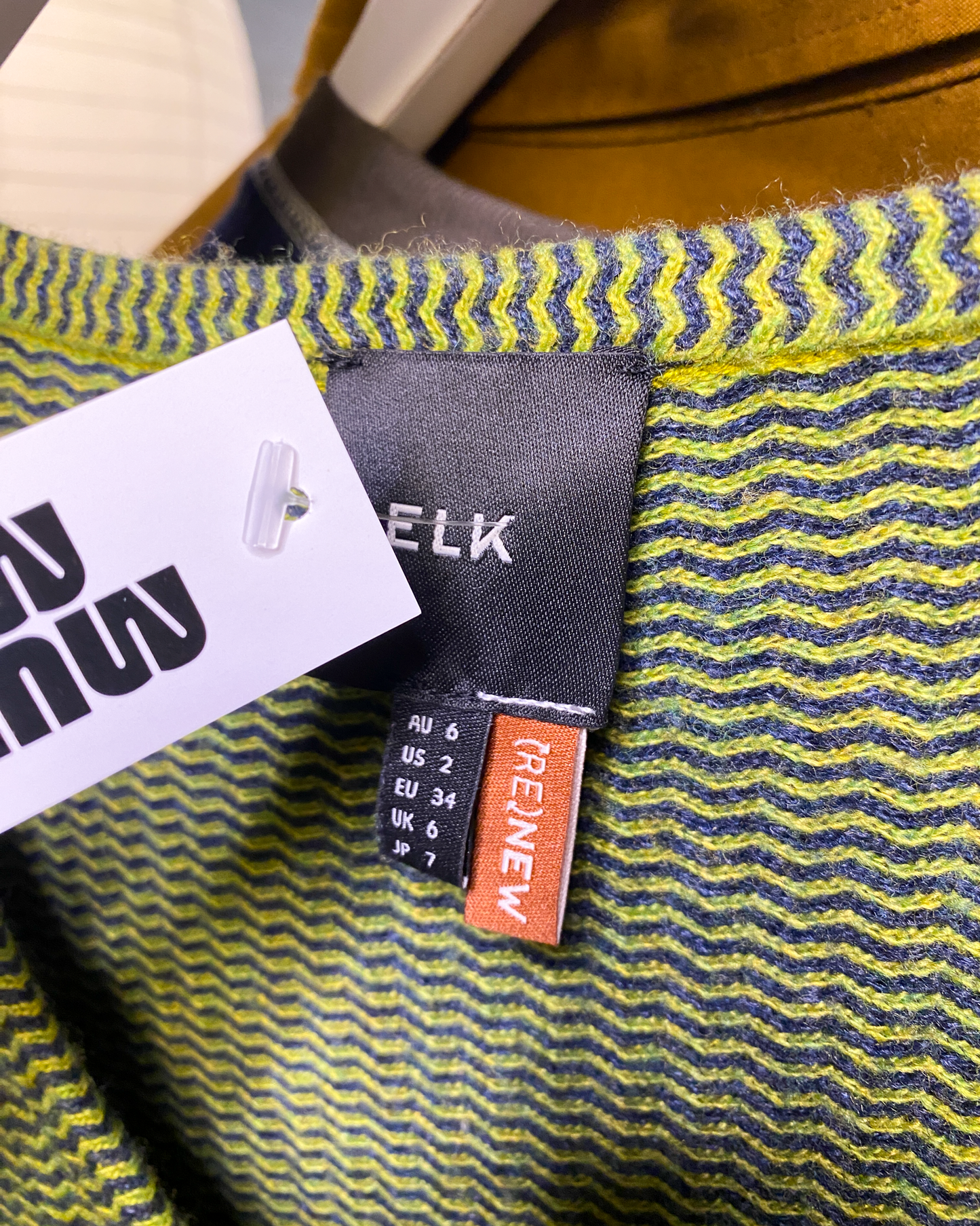 Size XS | Elk Wool Chevron Knit Top