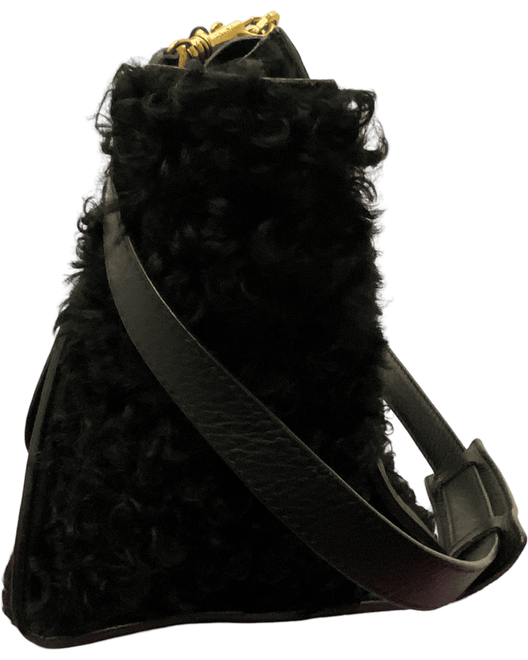 Céline Trapeze Shearling Leather Hand Bag