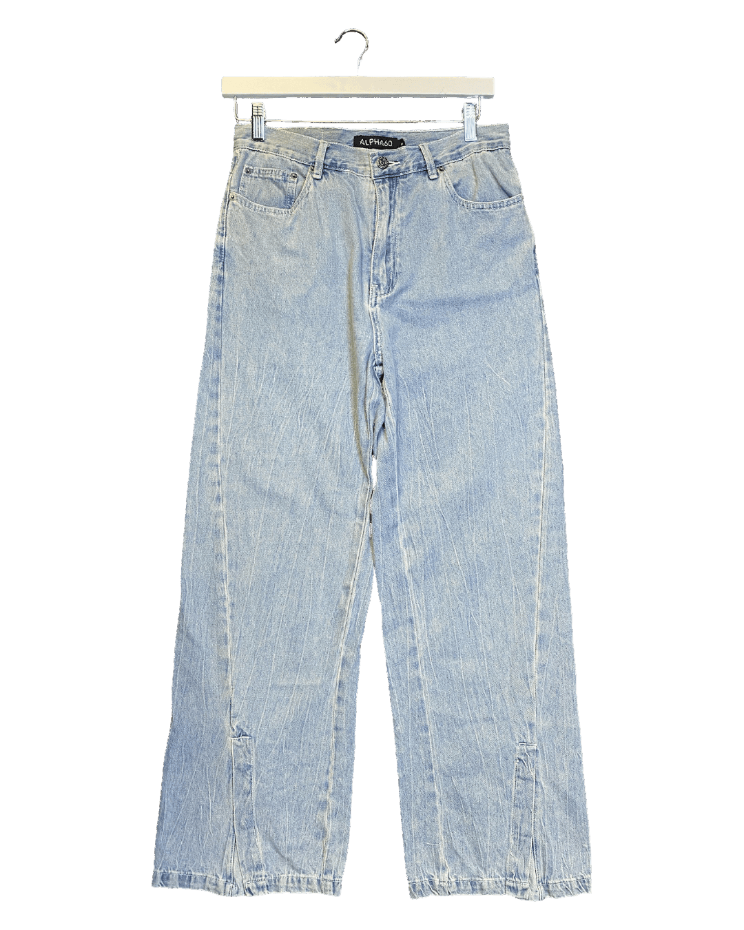 Size S | Alpha 60 Crinkle Wash Straight Jeans