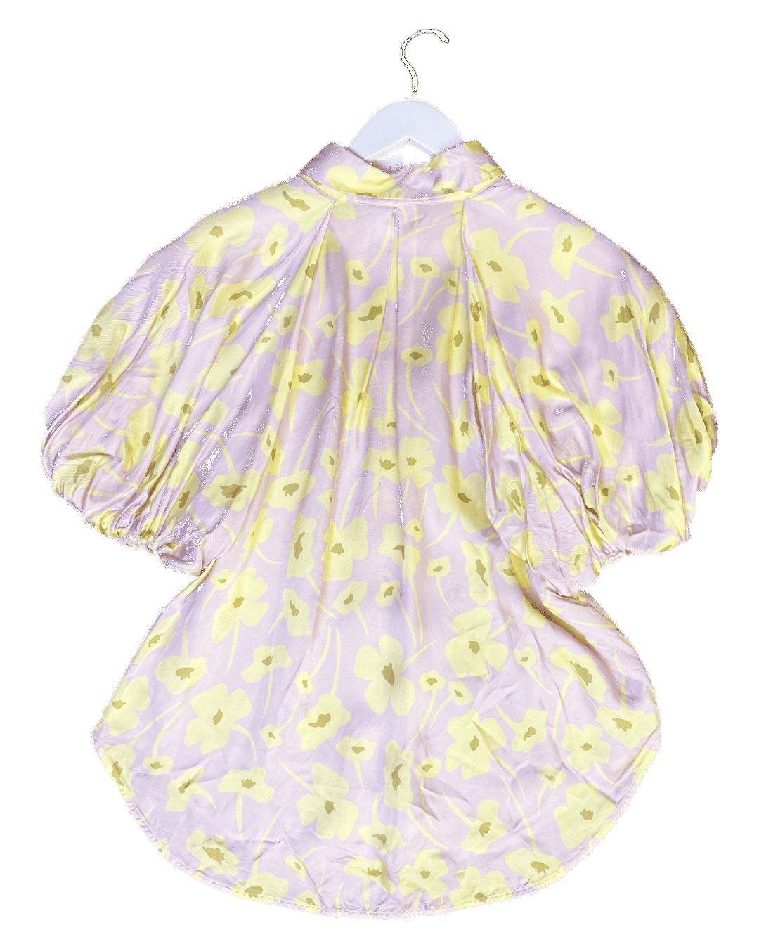 Size 2 (M) | Lee Matthews Satin Floral Puff Sleeve Shirt