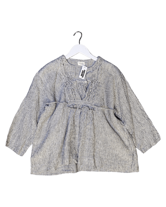 One Size | Meg by Design Striped Linen Top