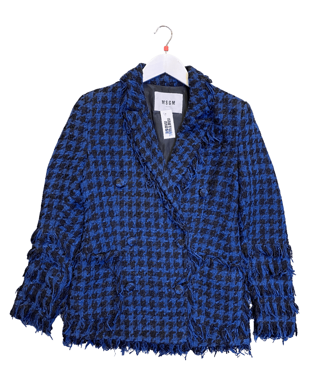Size XS | MSGM Fringe Tweed Jacket