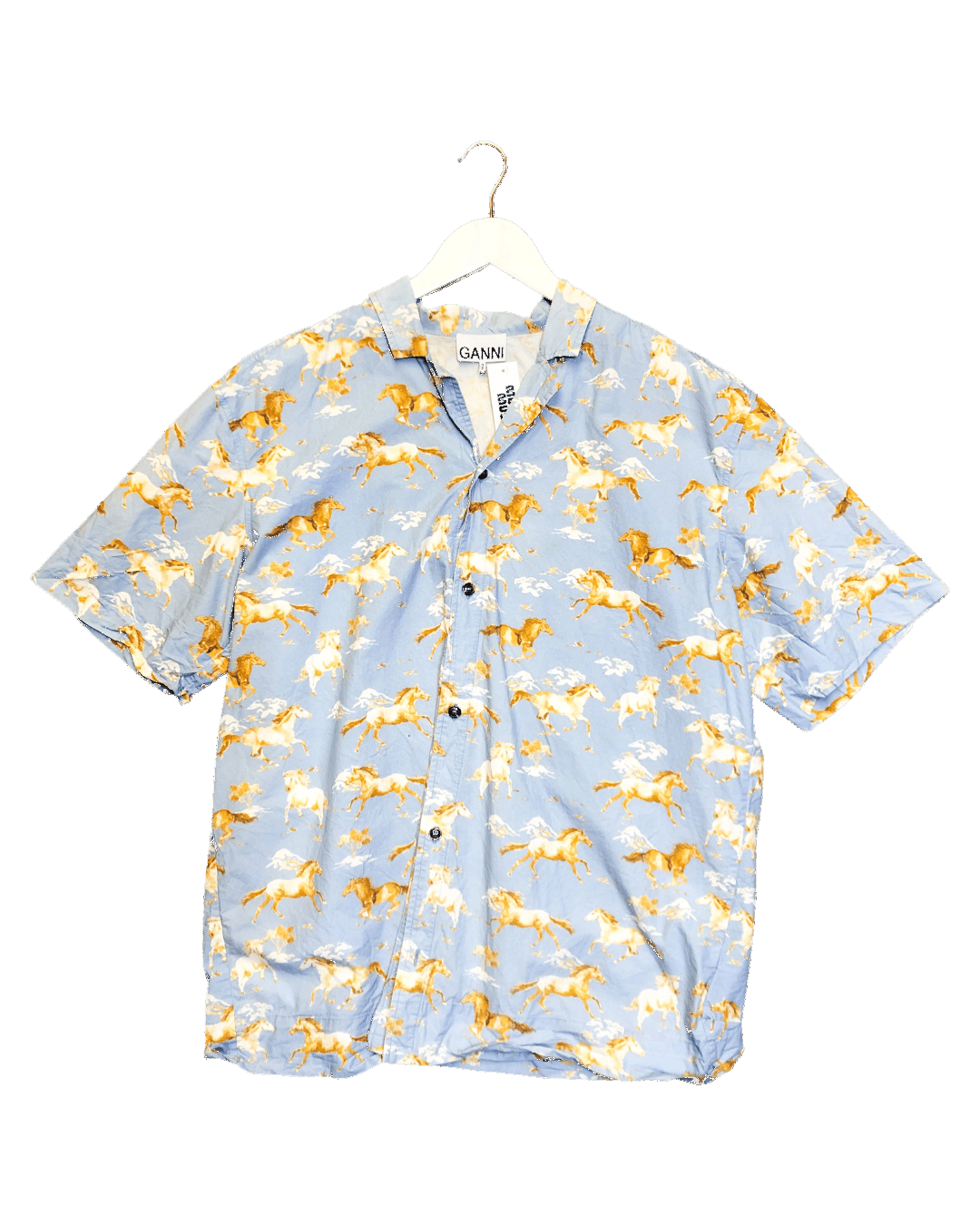 Size 44 (16) | Ganni Cotton Horse Shirt