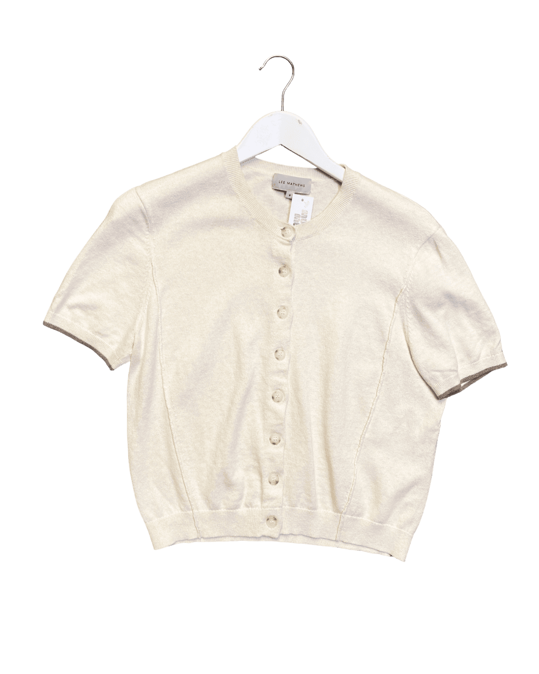 Size M | Lee Mathews Short Sleeve Cotton/Cashmere Cardigan