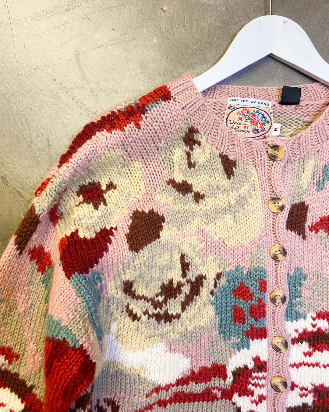 Size M | Voice of Europe Handknit Wool Cardigan