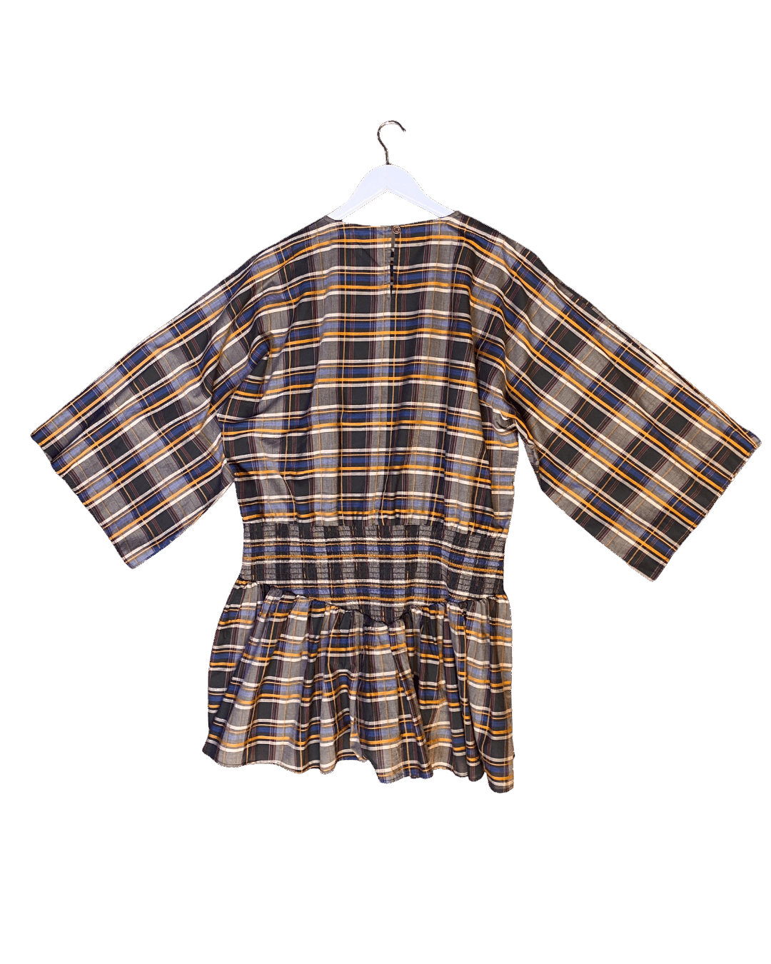 Size 16 | Après Studio Plaid Shirred Mini Dress