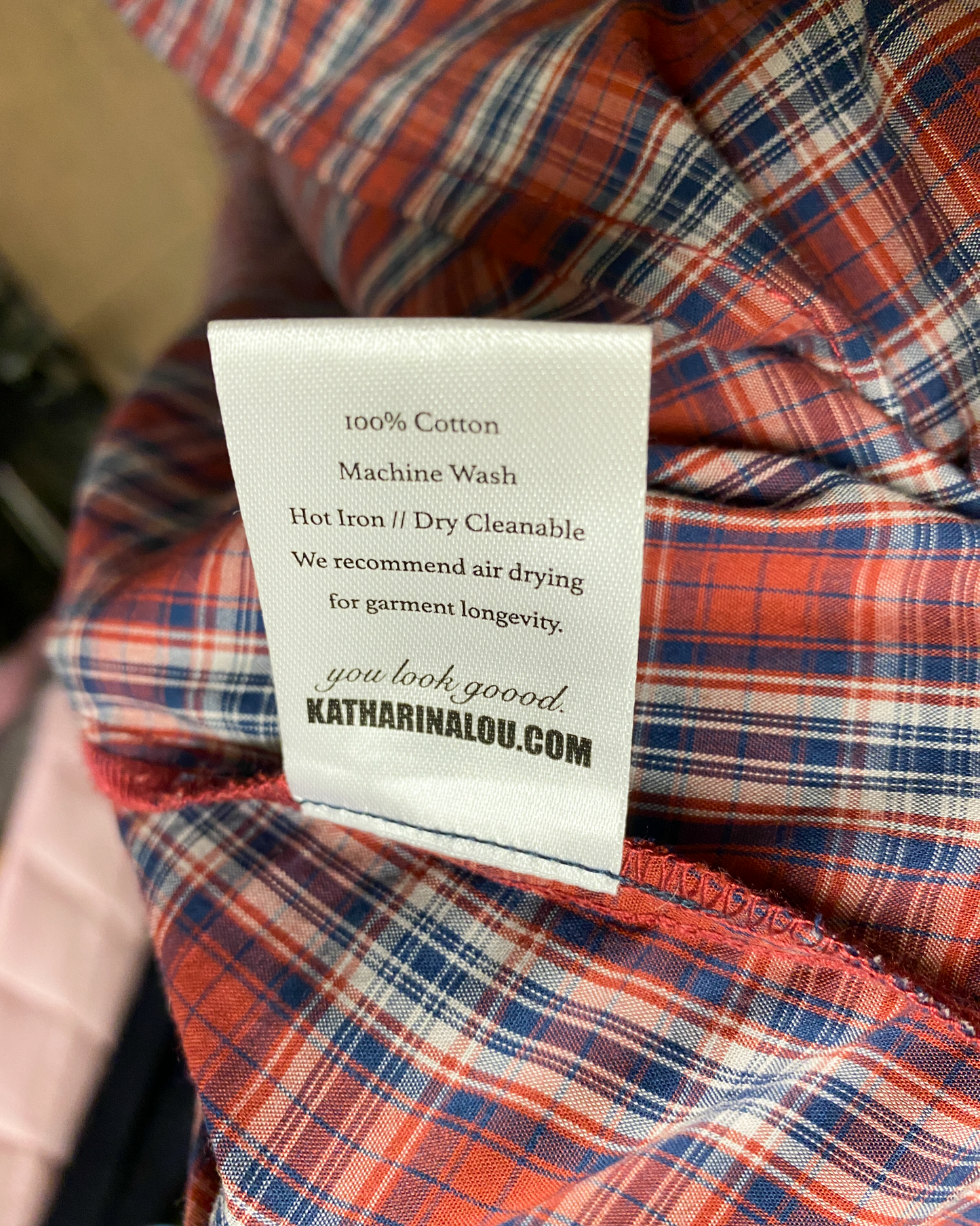 Size 4XL | Katherine Lou Cotton Plaid Annabel Dress
