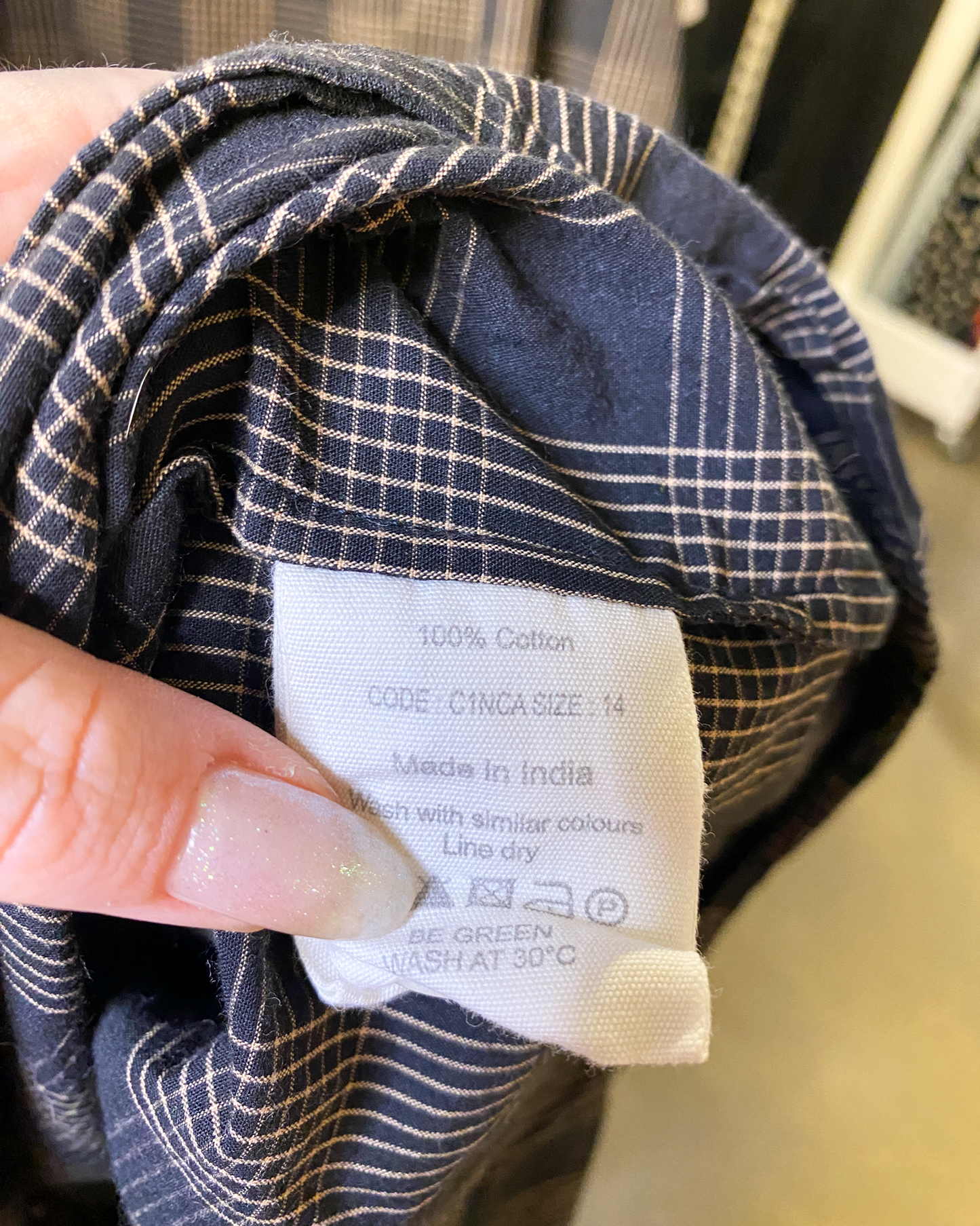 Size 14 | Toast Cotton Check Shirt Dress