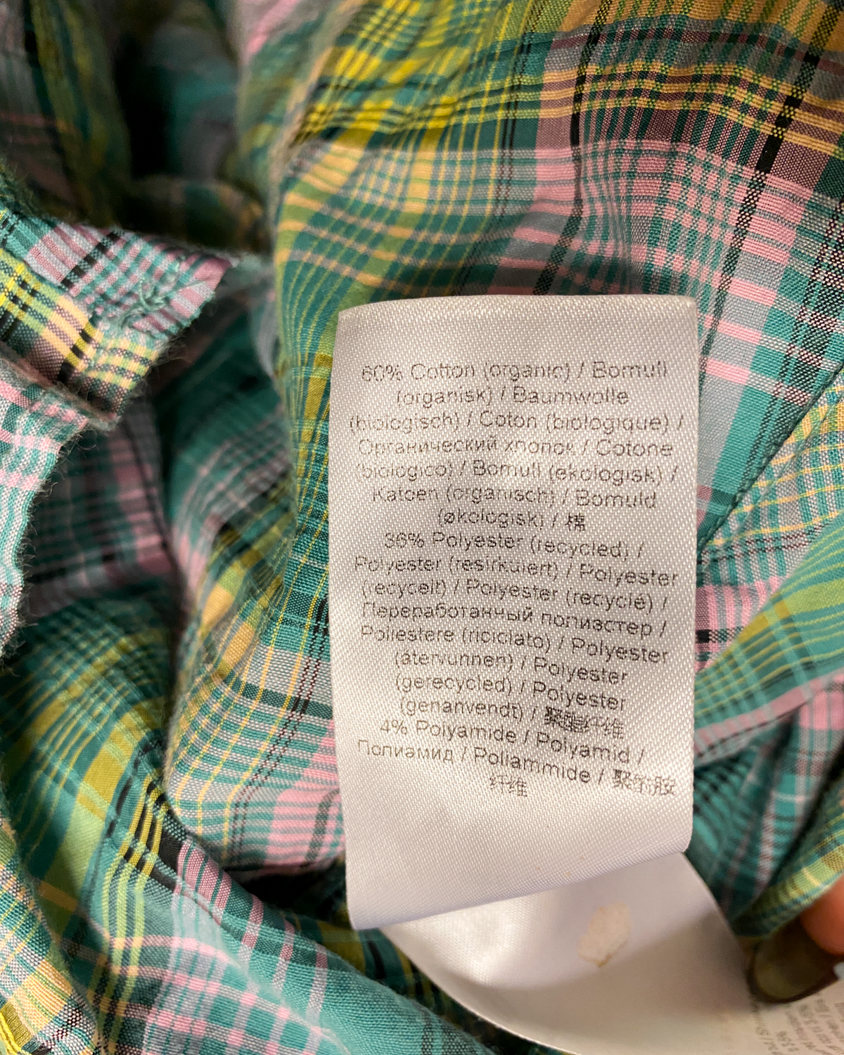 Size 42 (XL) | Ganni Plaid Seersucker Mini Dress