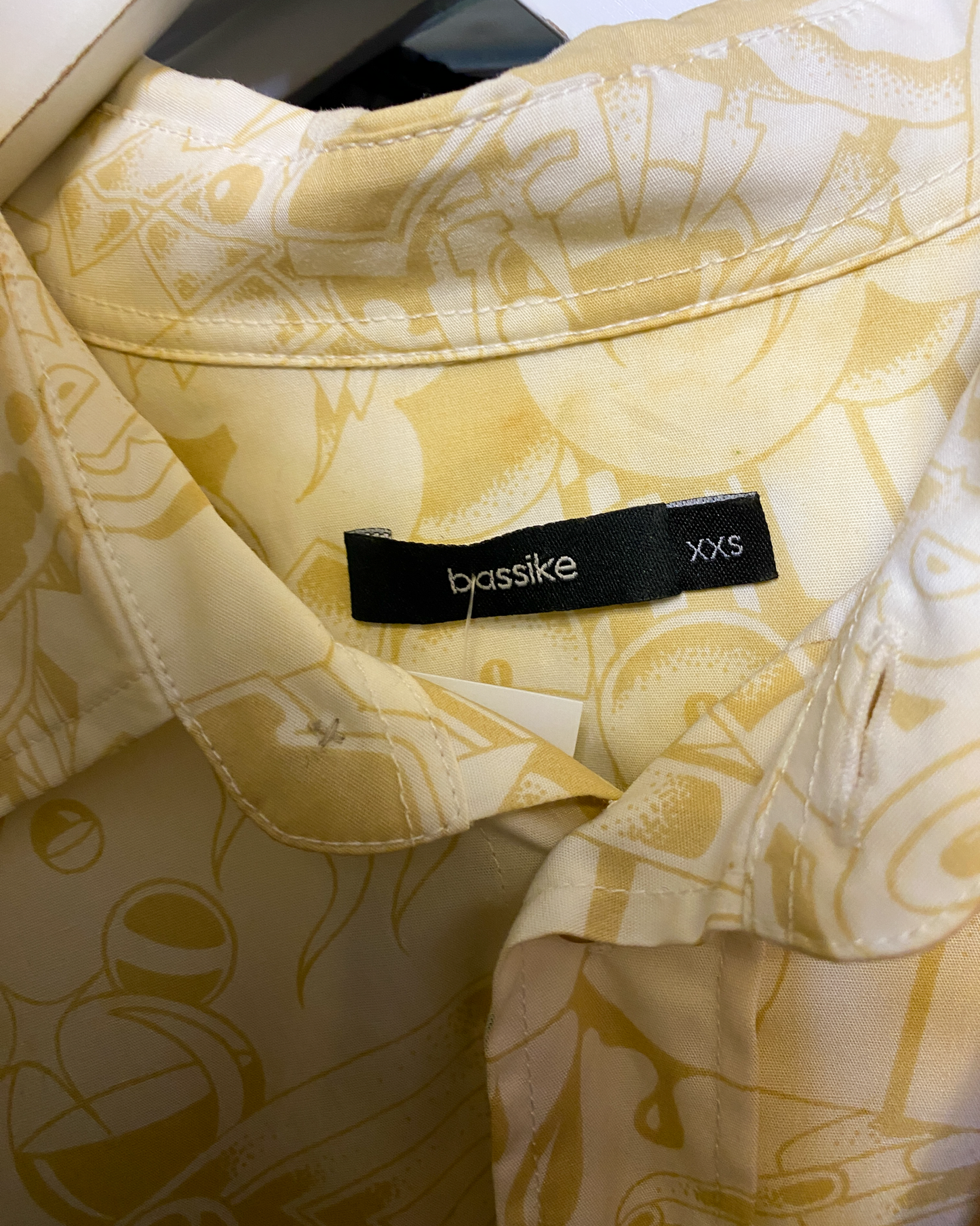 Size XXS | Bassike Print Cotton Shirt Dress