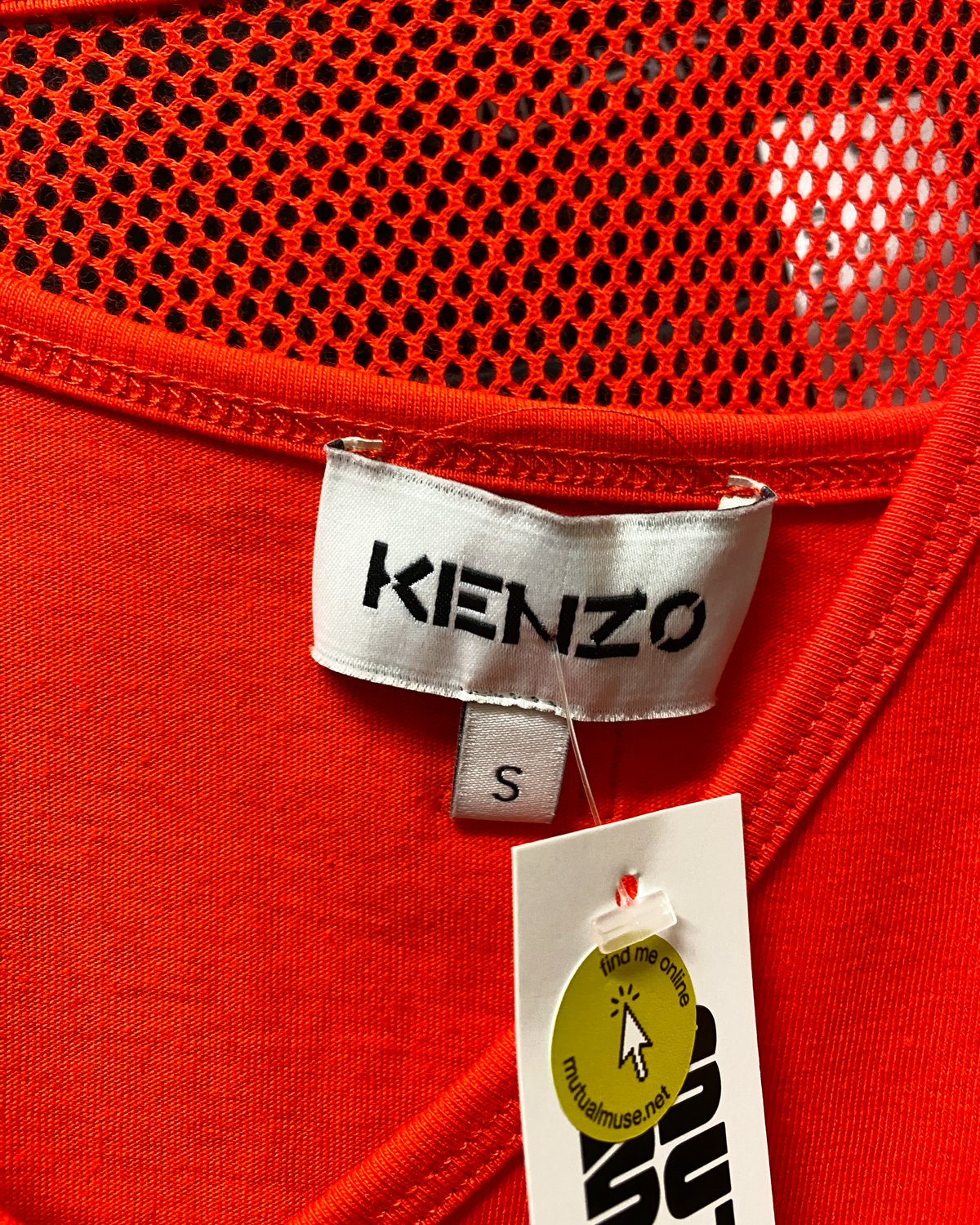 Size S | Kenzo Layered Cotton Mesh Dress