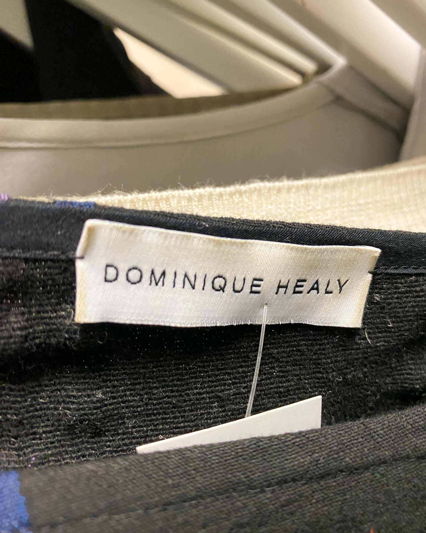 Size S/M | Dominique Healy Striped Seersucker Cotton Off-Shoulder Top