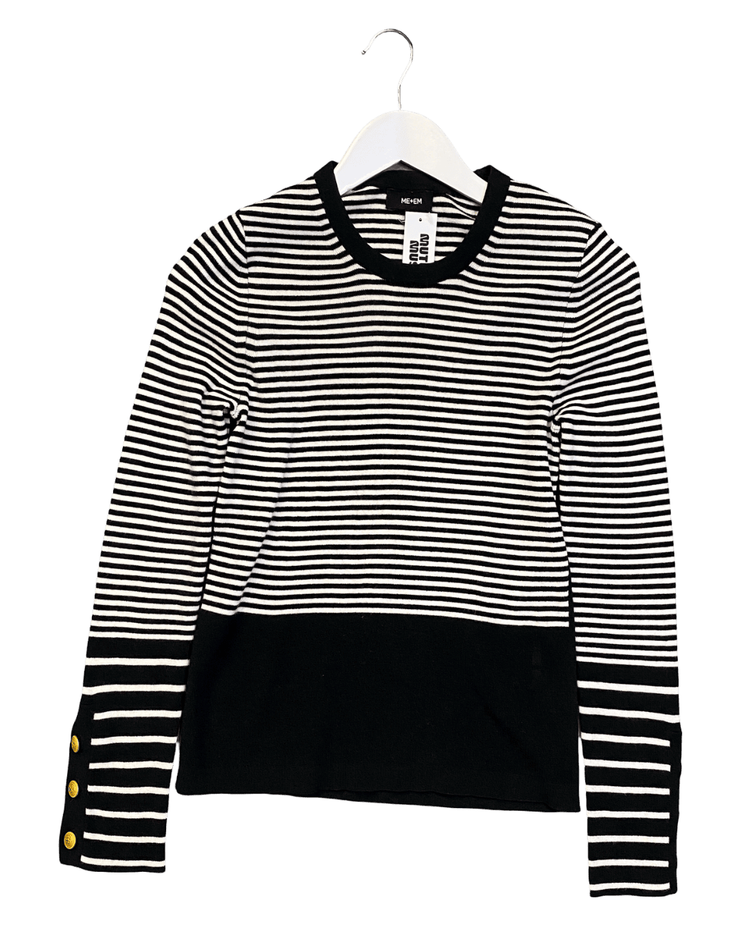 Size M | Me + Em Striped Merino Top