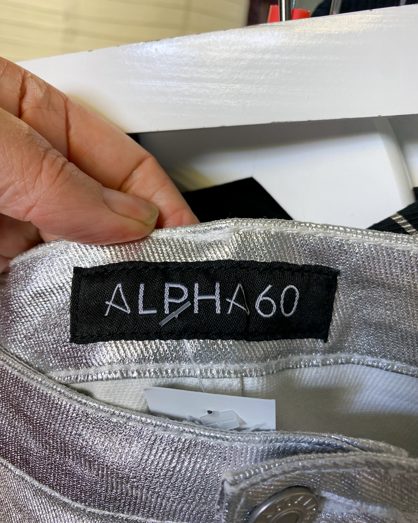 Size XL | Alpha60 Silver Mini Skirt