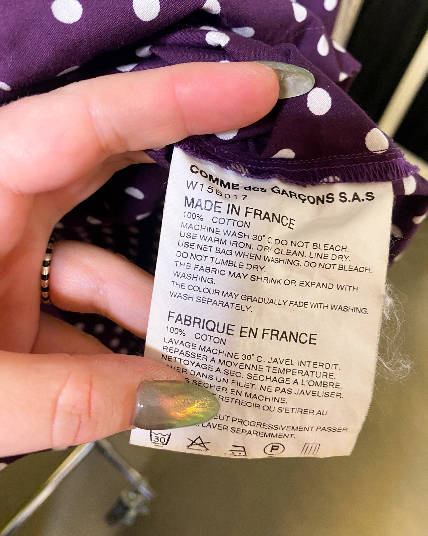 Size L | Comme des Garçons Poka Dot Shirt