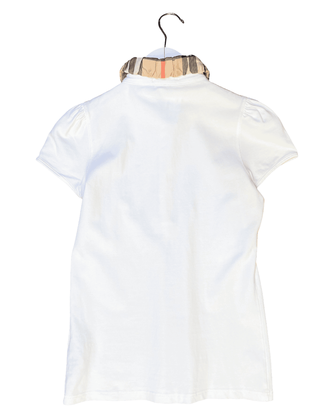 Size S | Burberry Brit Ruffle Plaid Polo Top