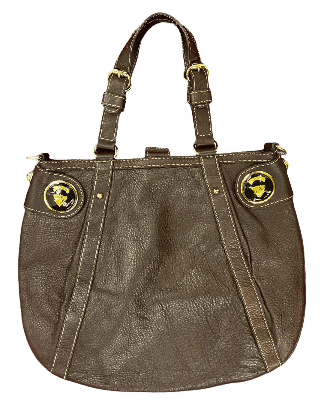 Gucci Crest Boule Leather Hobo Bag