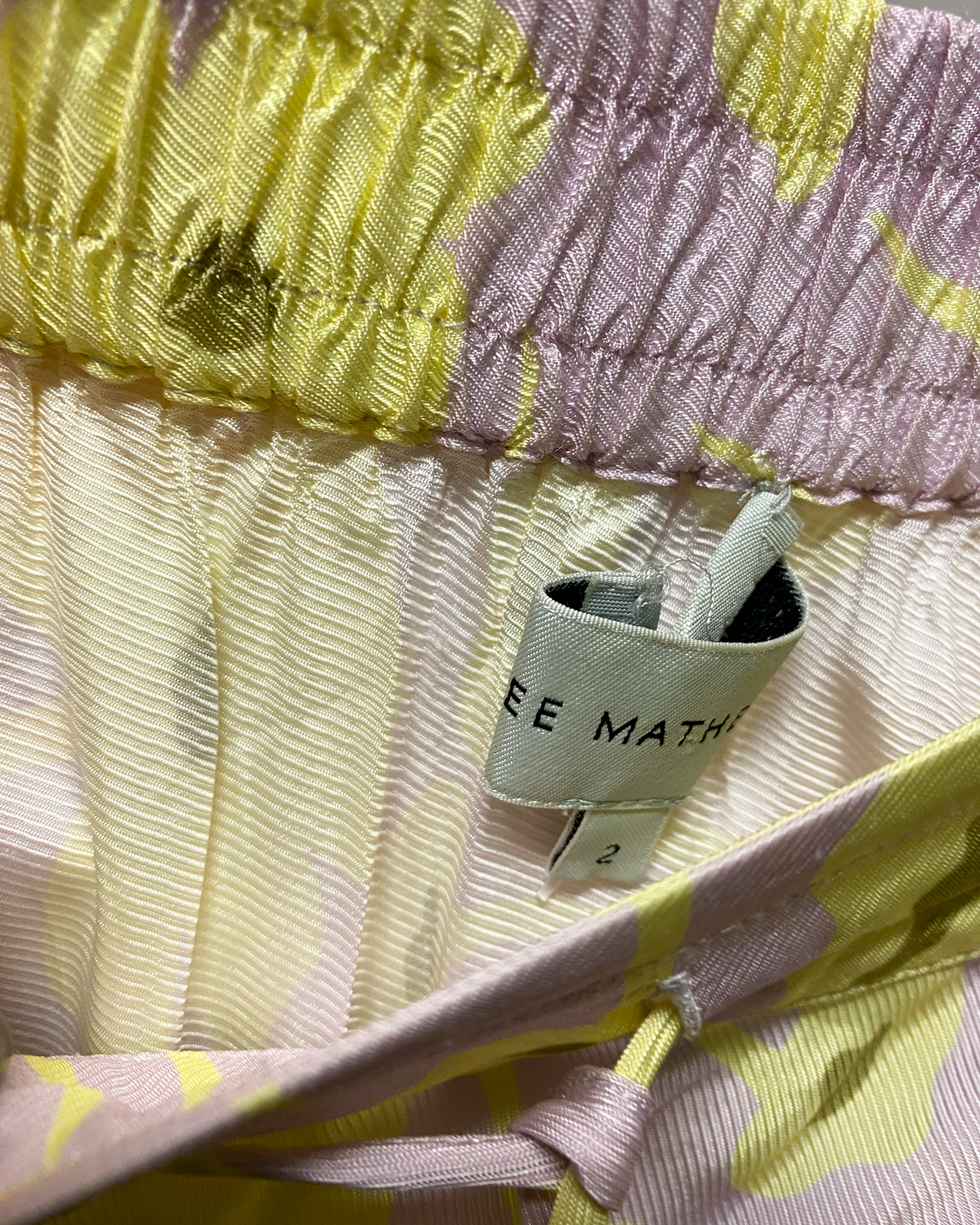 Size 2 (M) | Lee Matthews Bias Floral Satin Midi Skirt