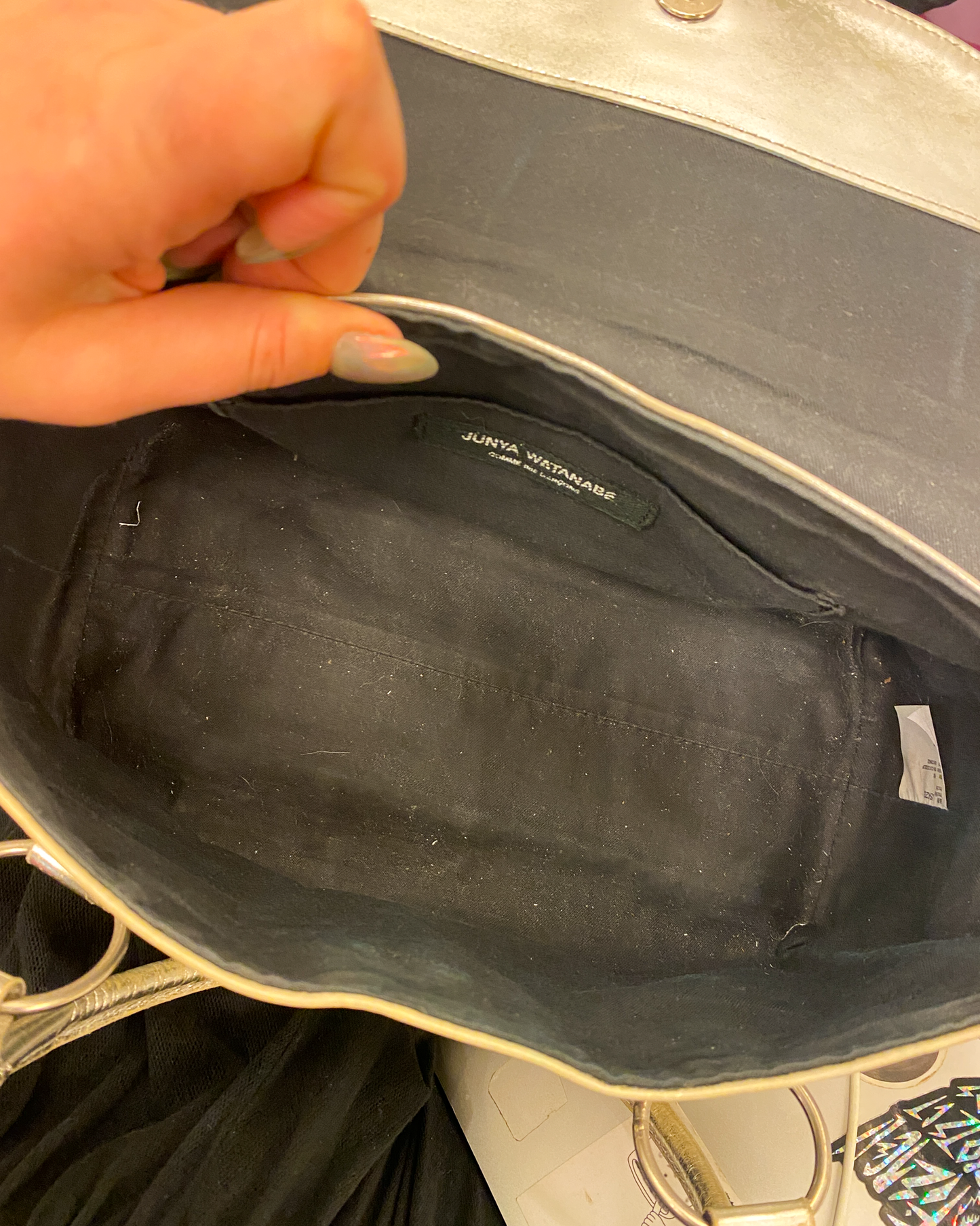 Junya Watanabe Comme des Garçons Silver Handbag
