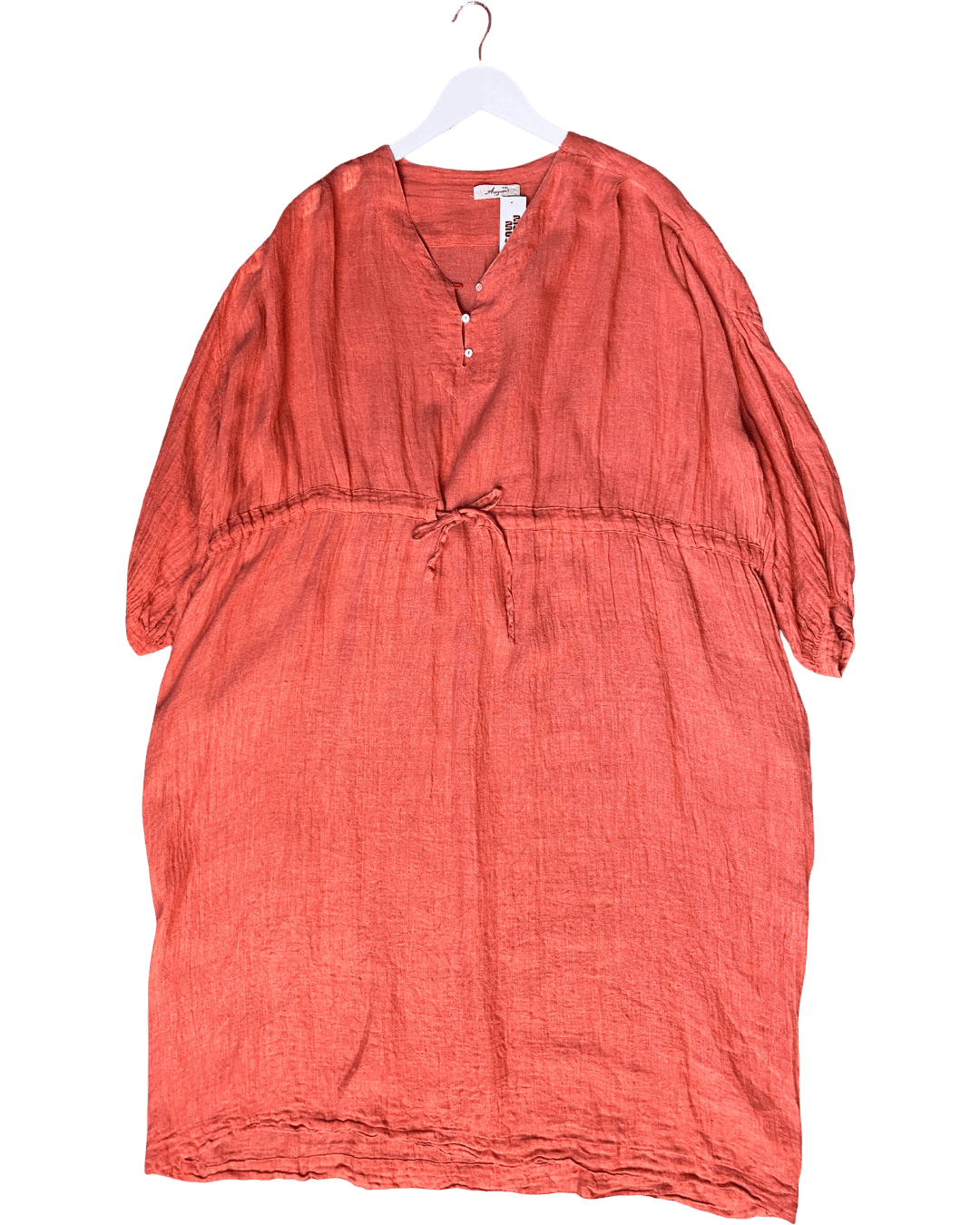 One Size | Ichi Antiquites Linen Midi Dress