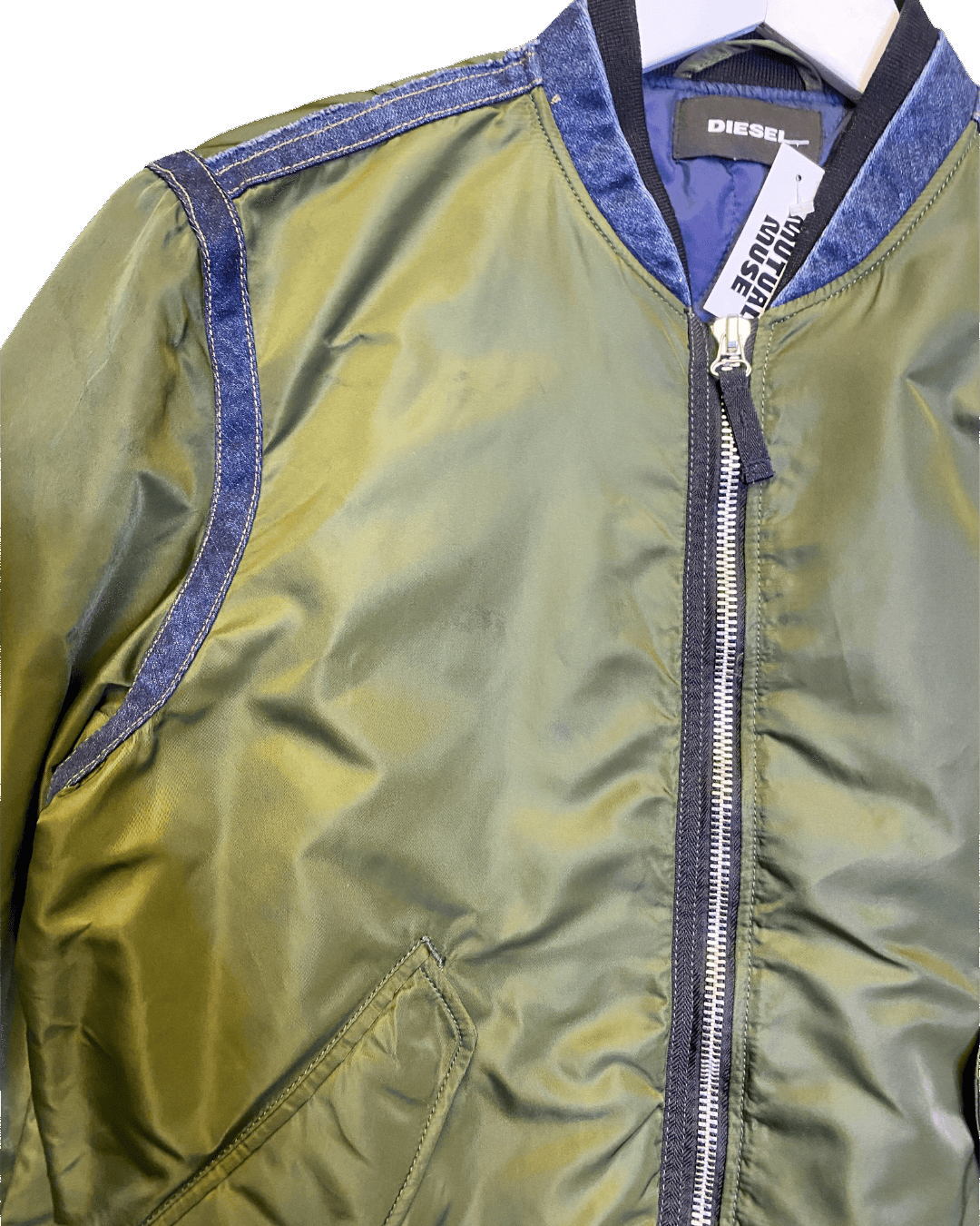 Size L | Diesel Nylon Satin Bomber Jacket