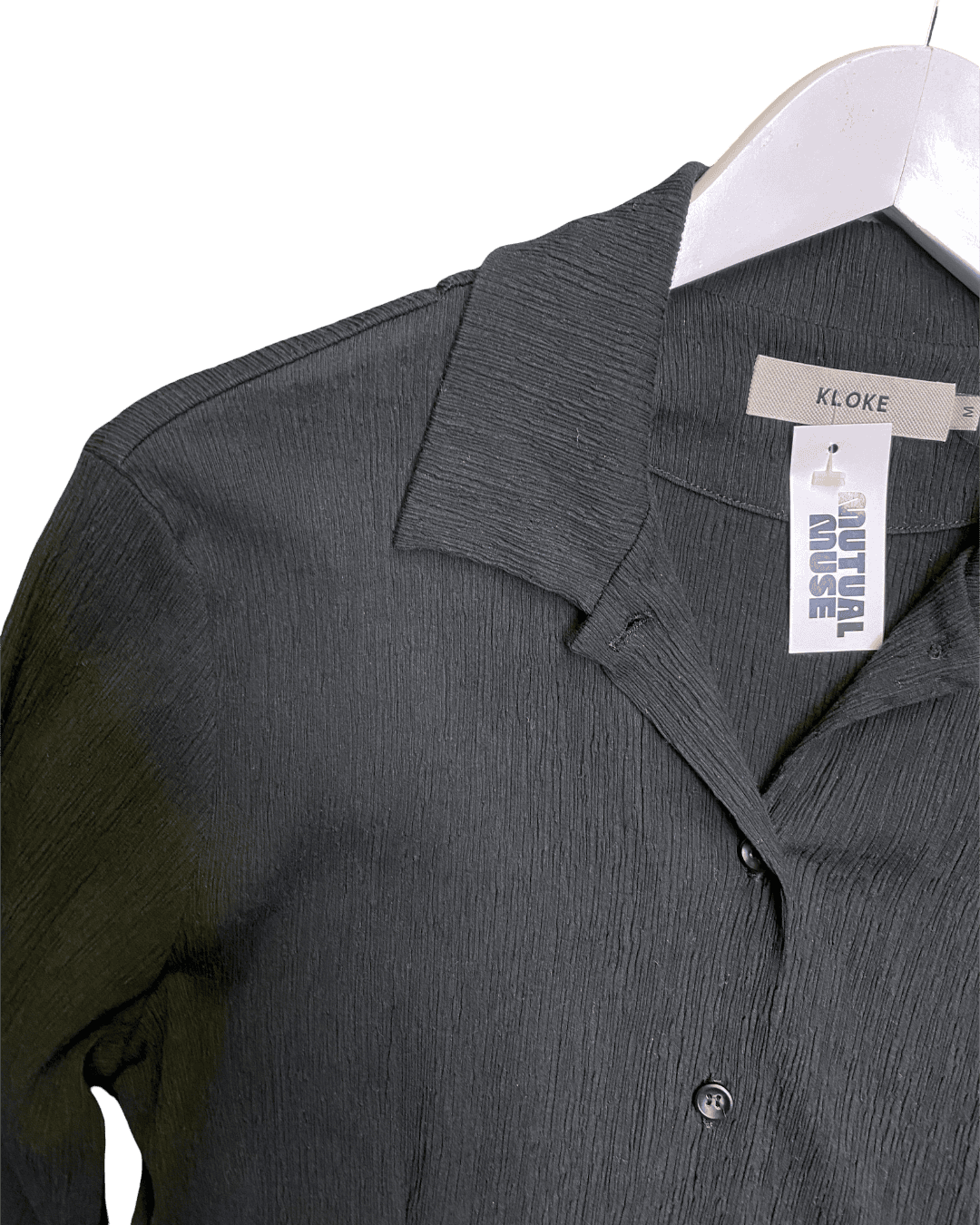 Size M | Kloke Longline Crinkle Knit Shirt